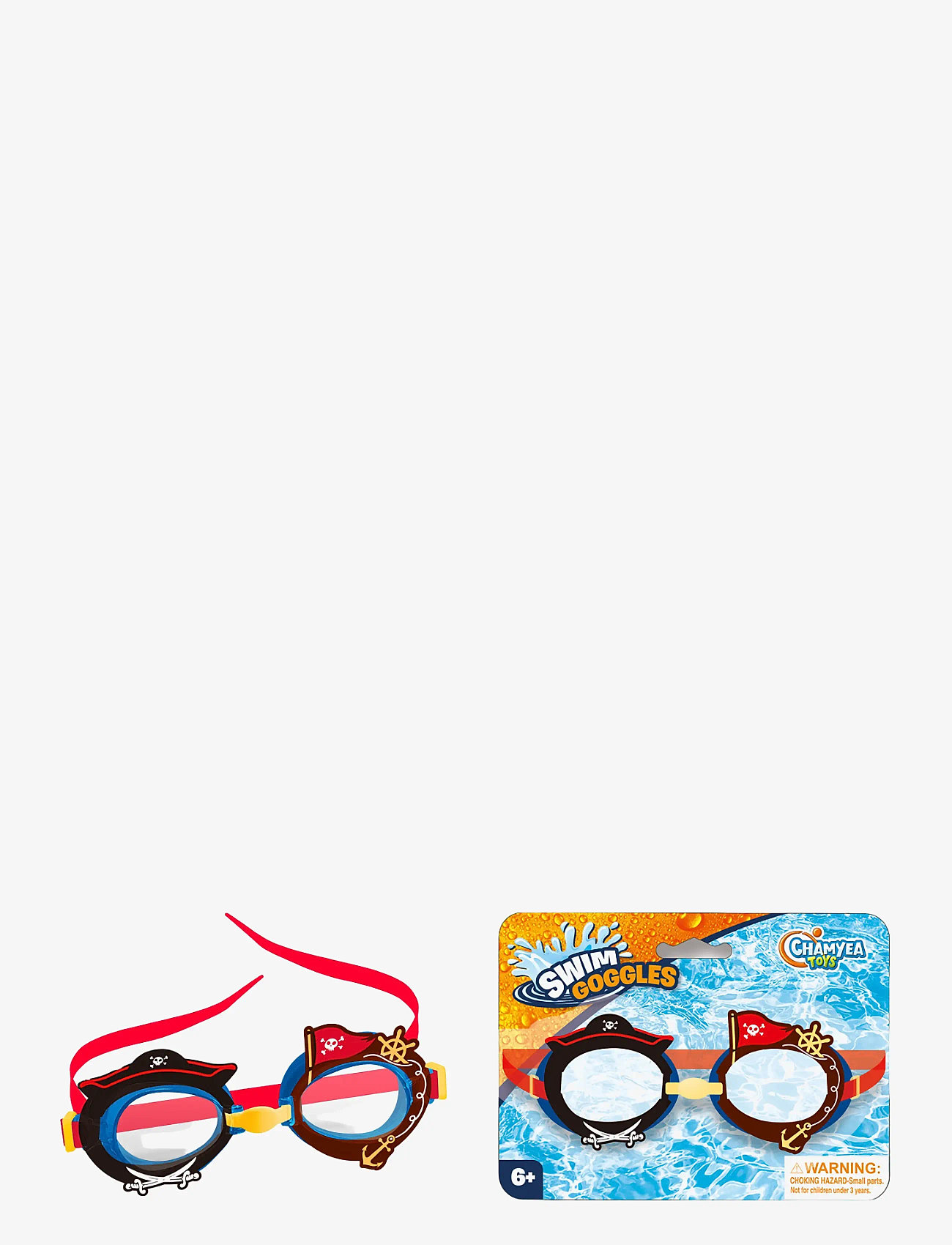 Suntoy - SIMGLASÖGON PIRAT 17,5 x 12 CM - simutrustning - red - 0