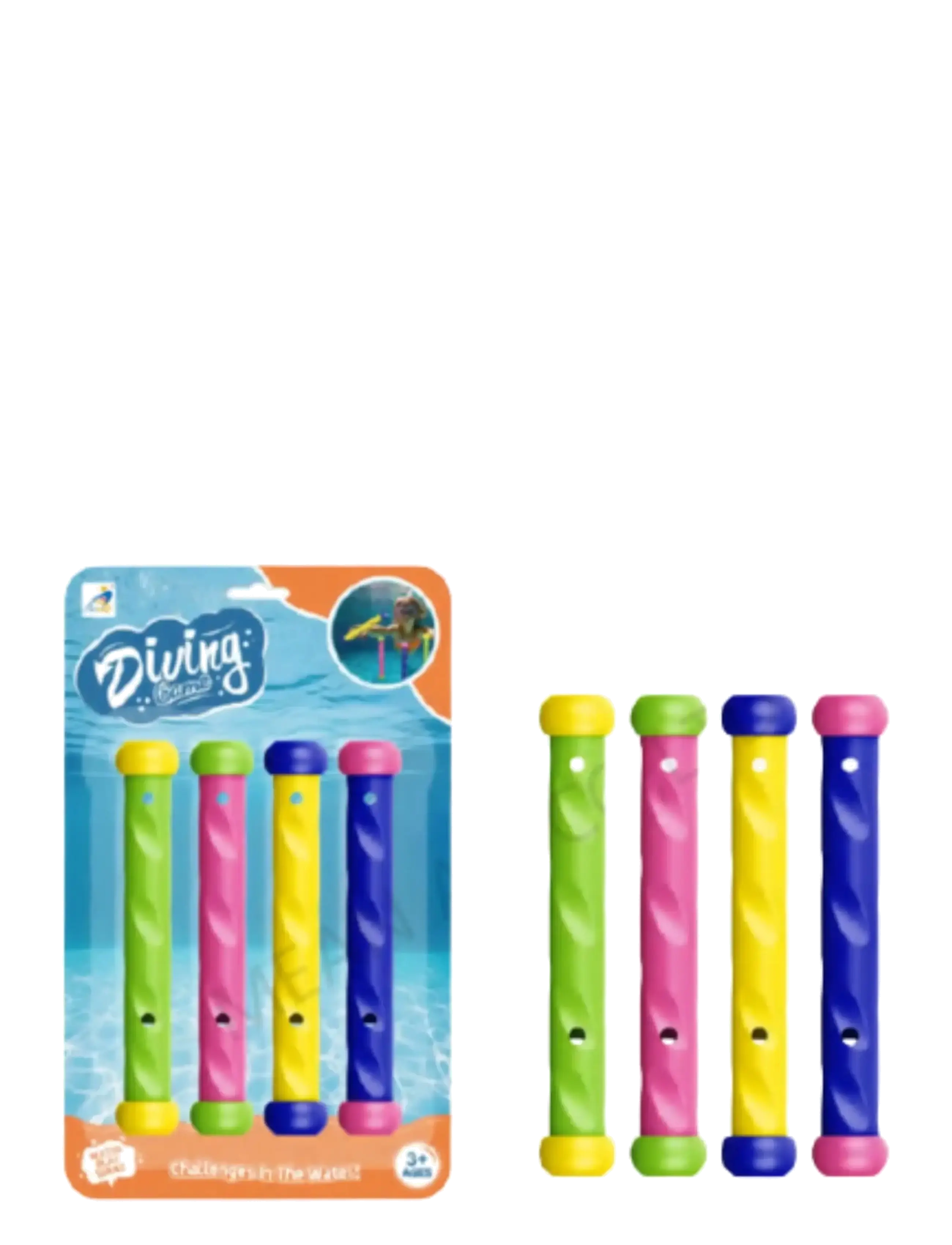 Suntoy SIM- OCH DYKLEKSAK 4 ST PINNAR - Dykkerlegetøj - MULTI COLOURED / pink/rose