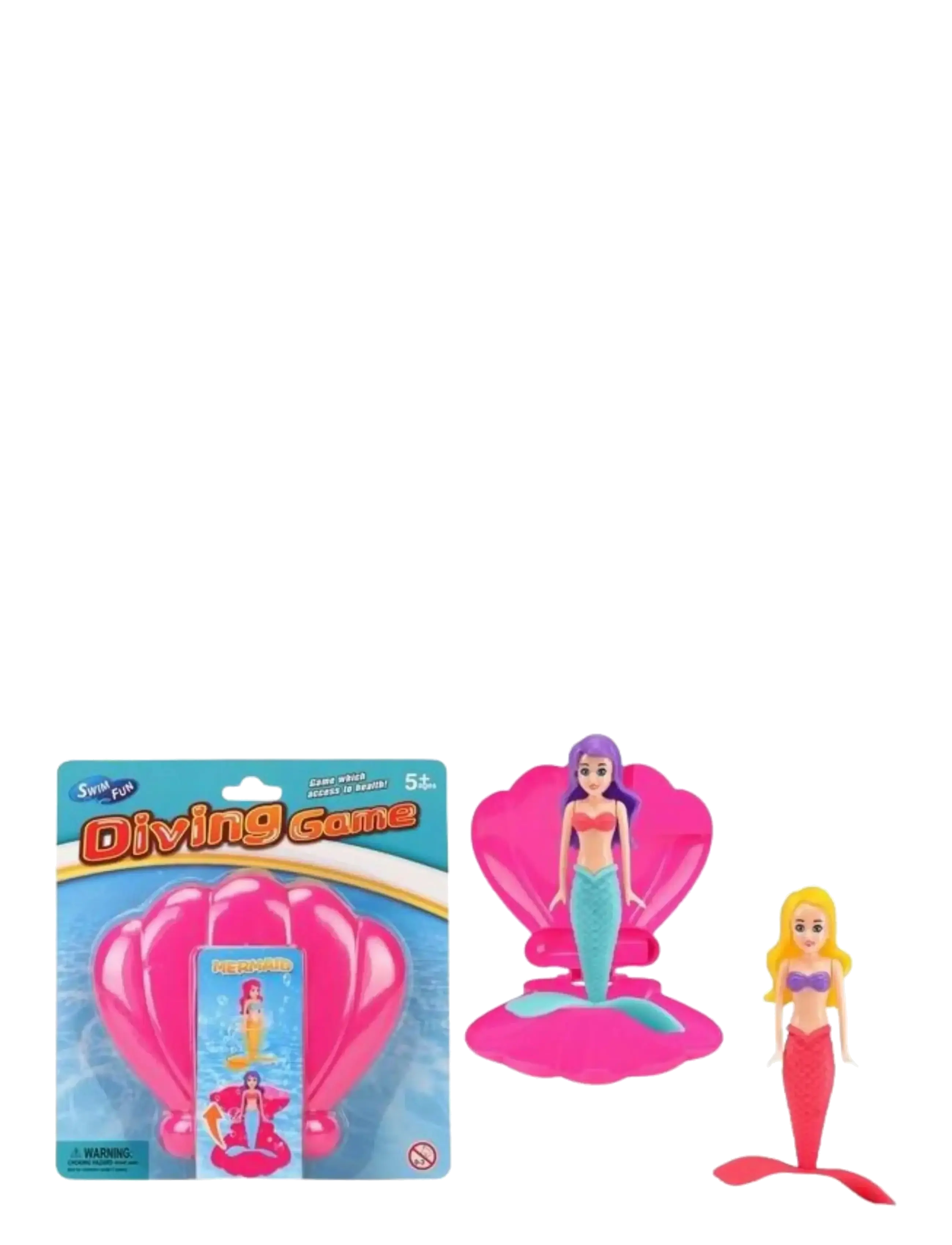 Suntoy DYKLEK SJÖJUNGFRU MED SNÄCKSKAL BLISTER - Dykkerlegetøj - PINK / pink/rose