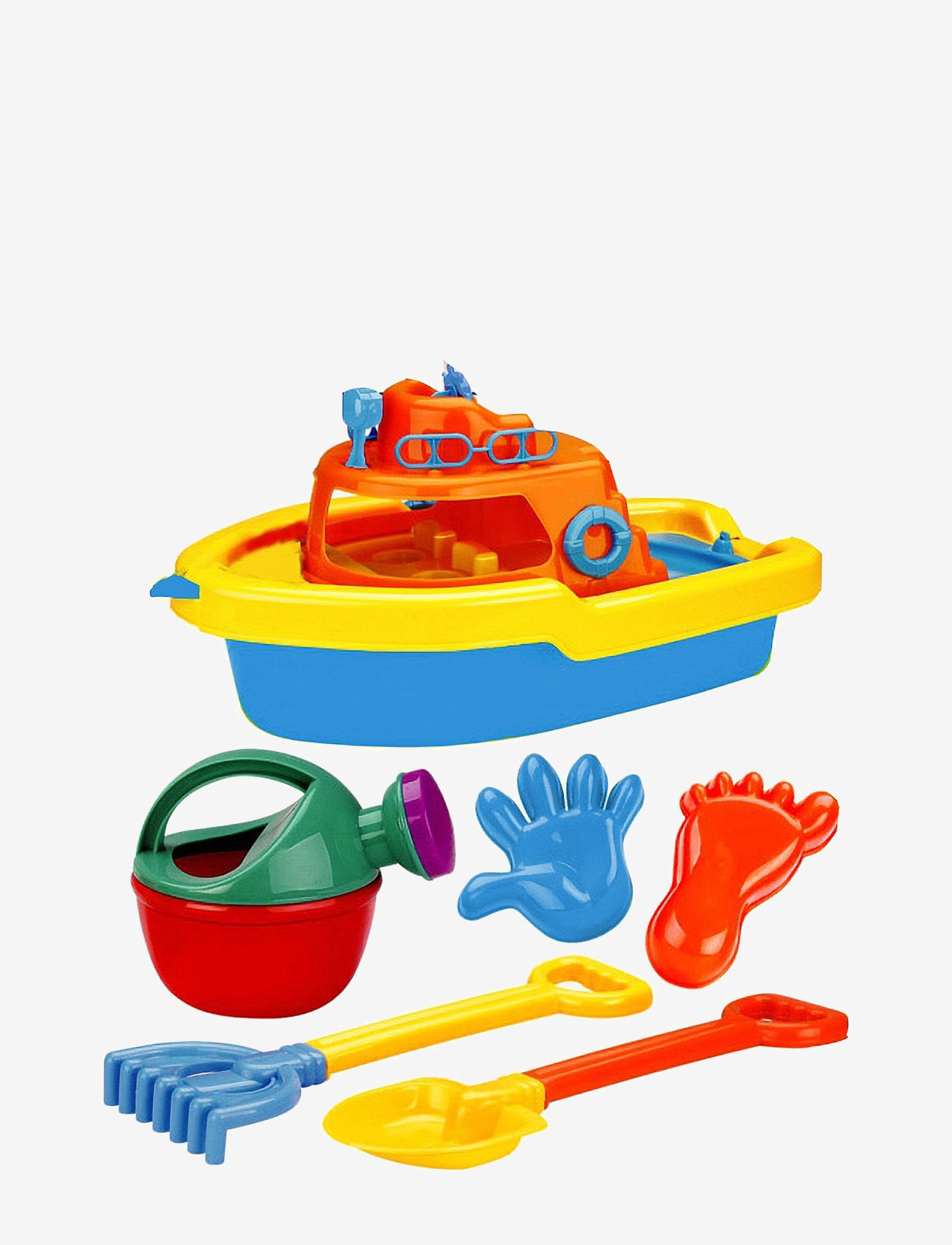 Suntoy Sandset Båt 6 Delar, Børn, Sand Legetøj, Multi/mønstret, Str: ONE SIZE