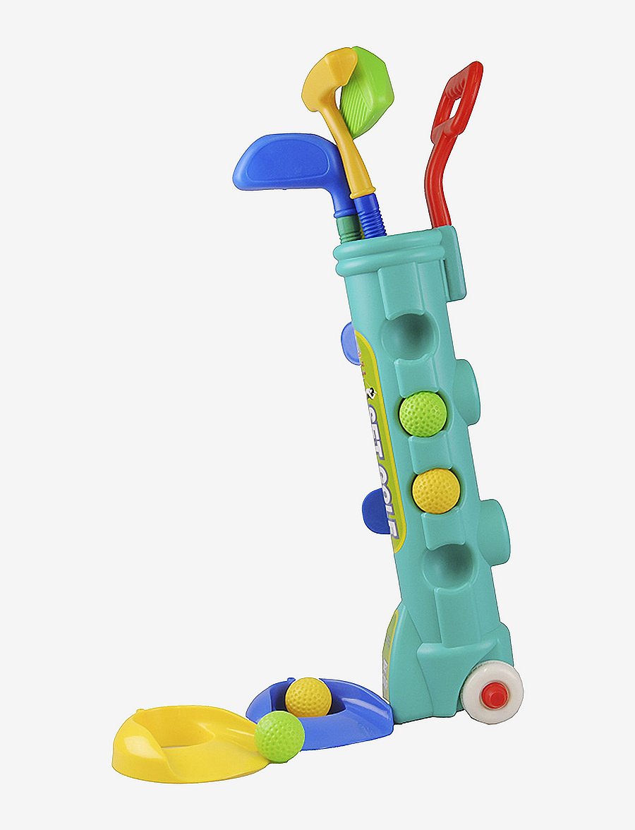 Suntoy - GOLFSET VAGN MED HJUL - udendørsspil - multi - 0