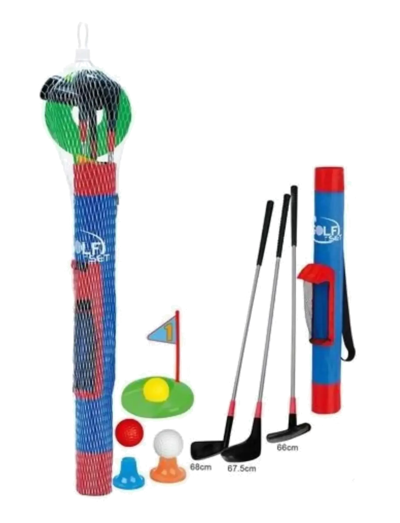 Suntoy Golfbag M 3 Klubbor & Tillbehör, Børn, Outdoor Spil & Sport, Multi/mønstret, Str: ONE SIZE