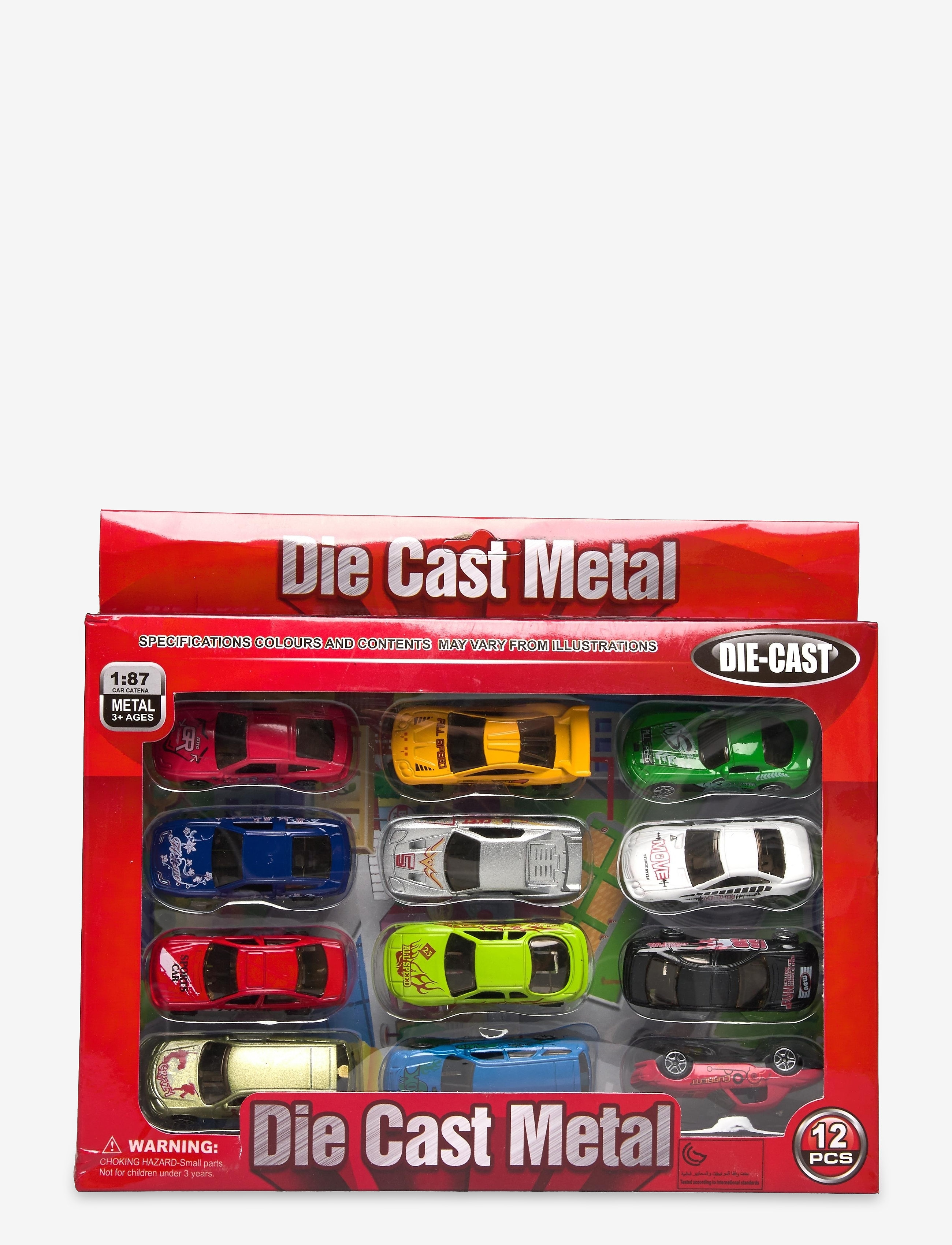 Suntoy Bil Metall 12 St 7,5 cm, One Size, Multi/patterned, Legetøjsbiler Og -Køretøjer > Legetøjsbiler, Børn