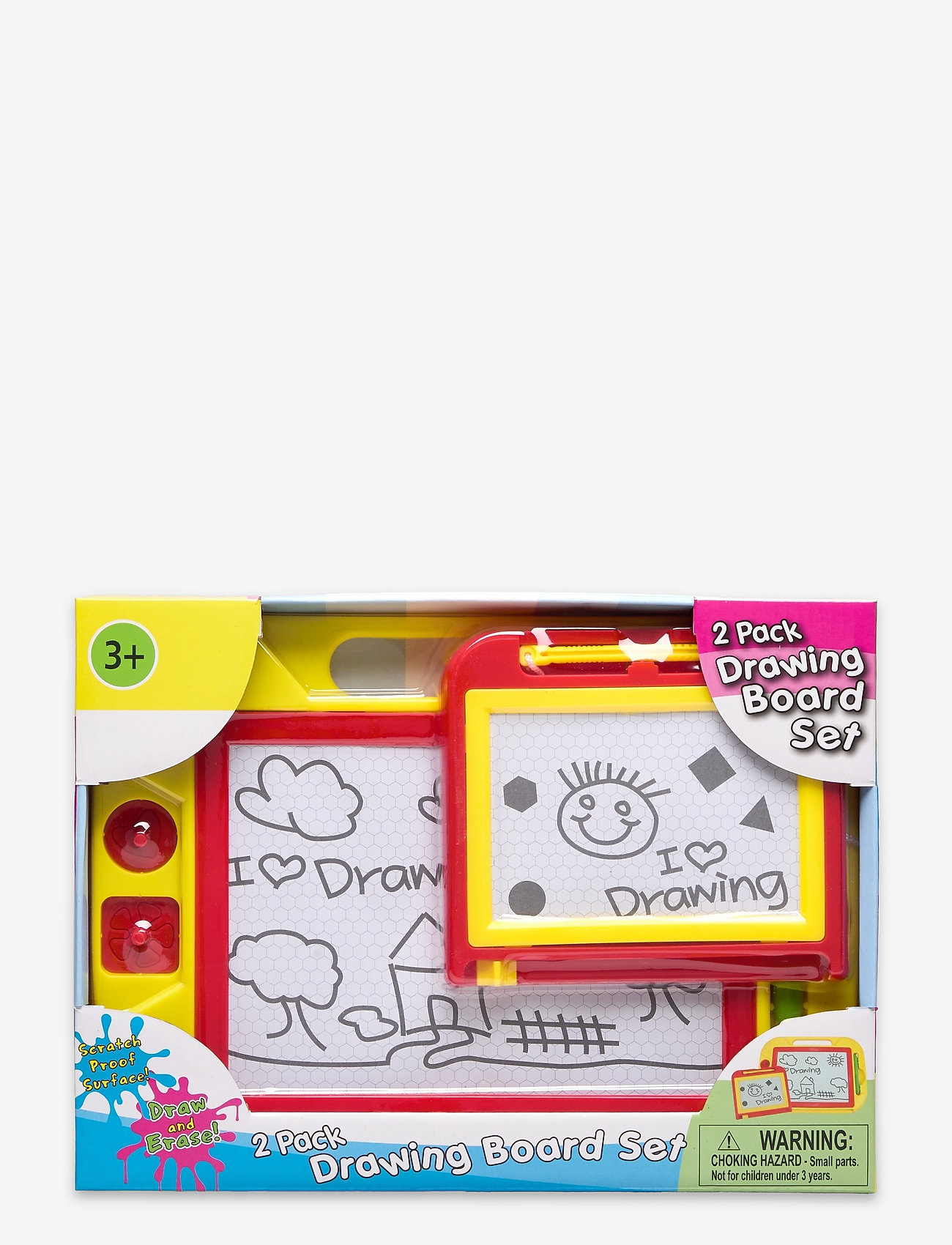 Suntoy - RITTAVLA MAGNET 2-PACK 31x22 & 16x14 cm - tegnetavler - red, white, yellow - 0