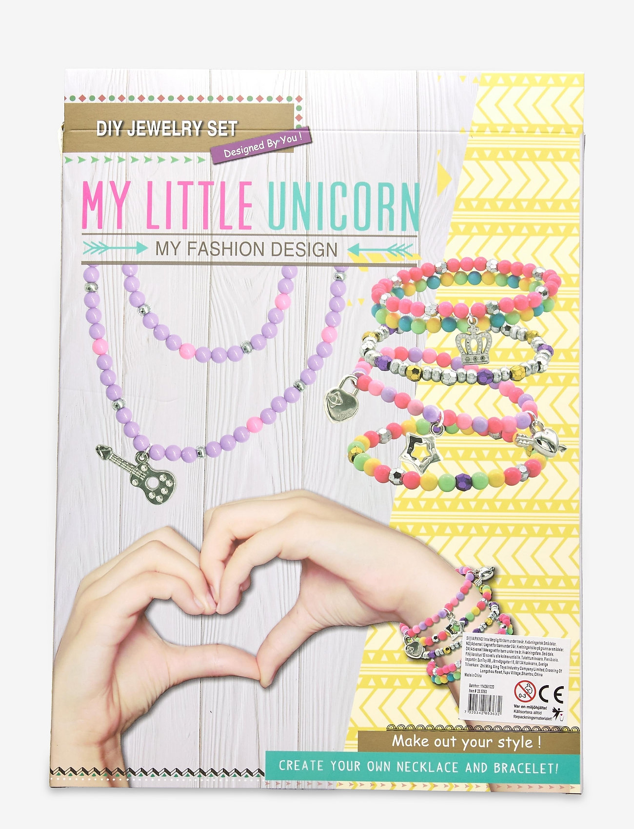 Suntoy - PÄRLSET UNICORN 33,7 X 24,7 X 4,8 CM - perler - multi - 1