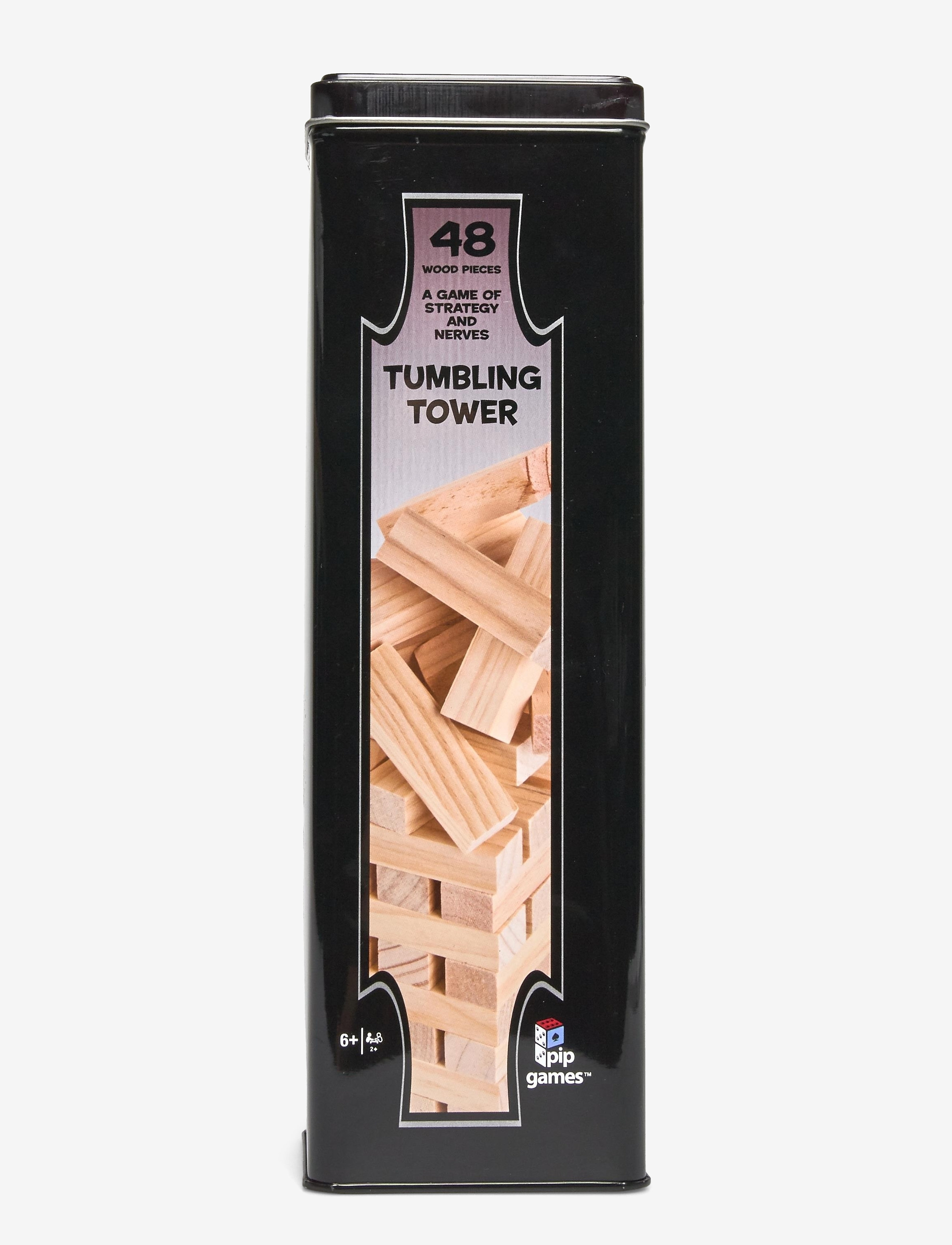 TORNSPEL I PLÅTASK 8 x 8 x 27 CM - BROWN