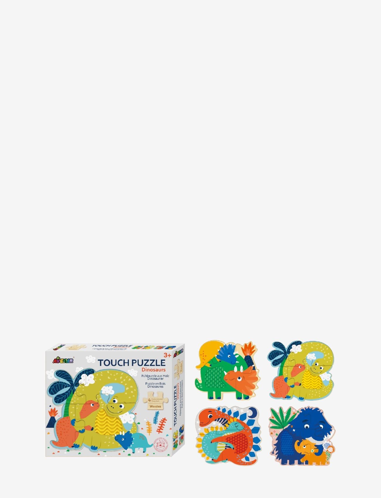 SUNTOY Avenir - Puzzle Dinosaurs 4 I 1 Patterned - One Size - Kinder