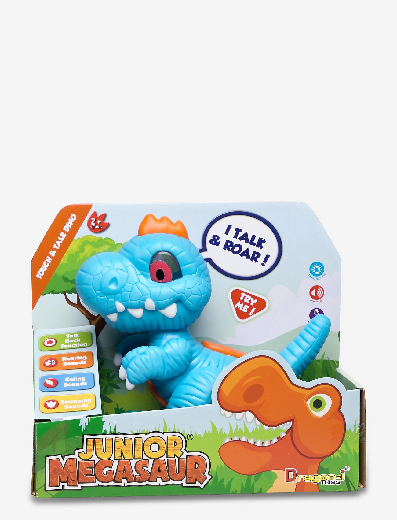 Suntoy - DRAGON-I T-REX JUNIOR MEGASAUR TOUCH AND TALK - blue, orange, white - 0