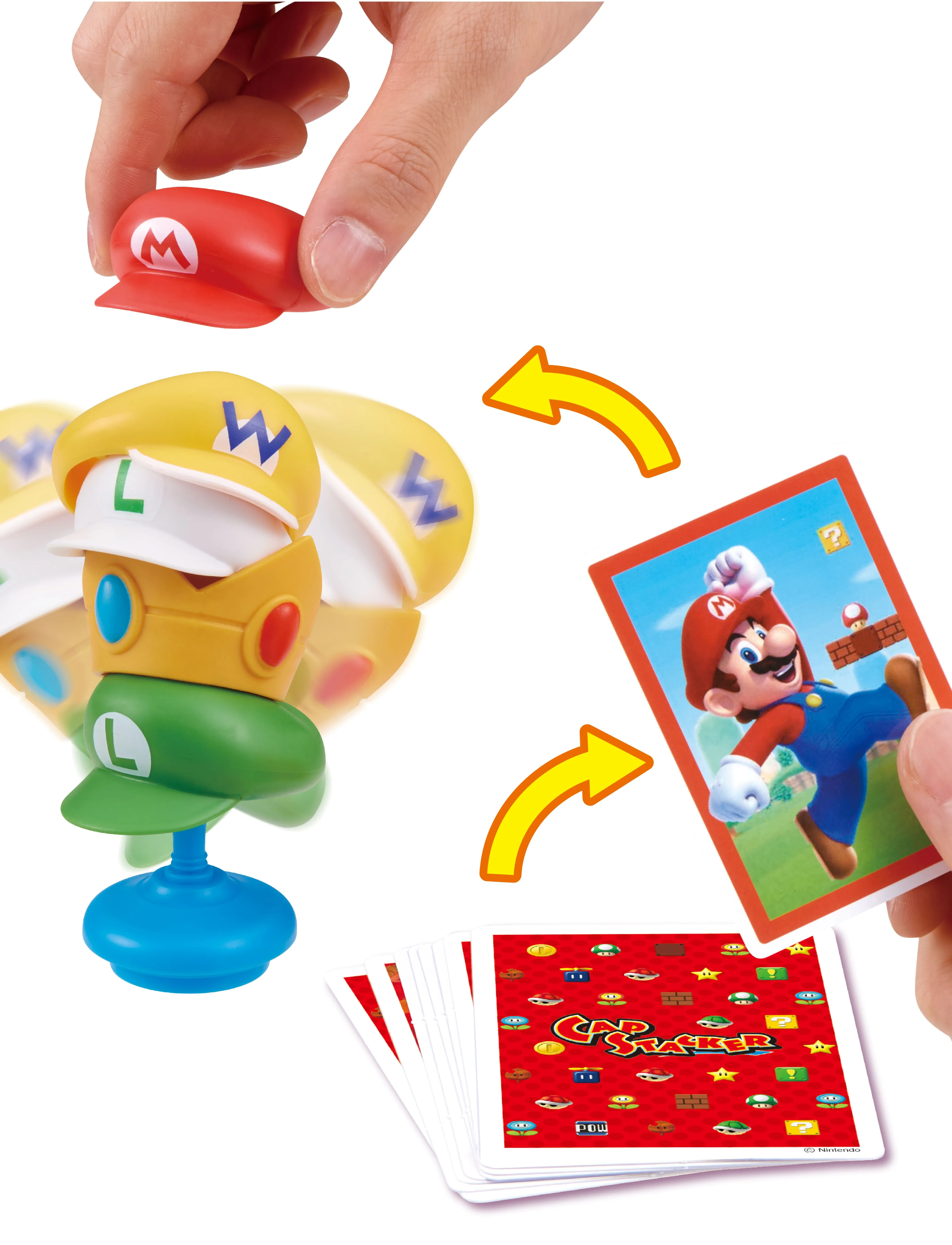 Epoch Games - Super Mario Cap Stacker - kortspel - mixed - 3