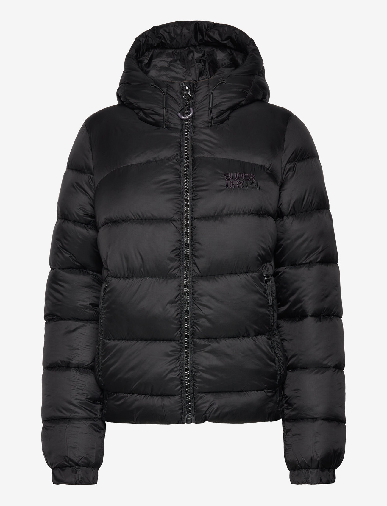 Superdry Sport - SPORTS PUFFER BOMBER JACKET - down- & padded jackets - black - 0