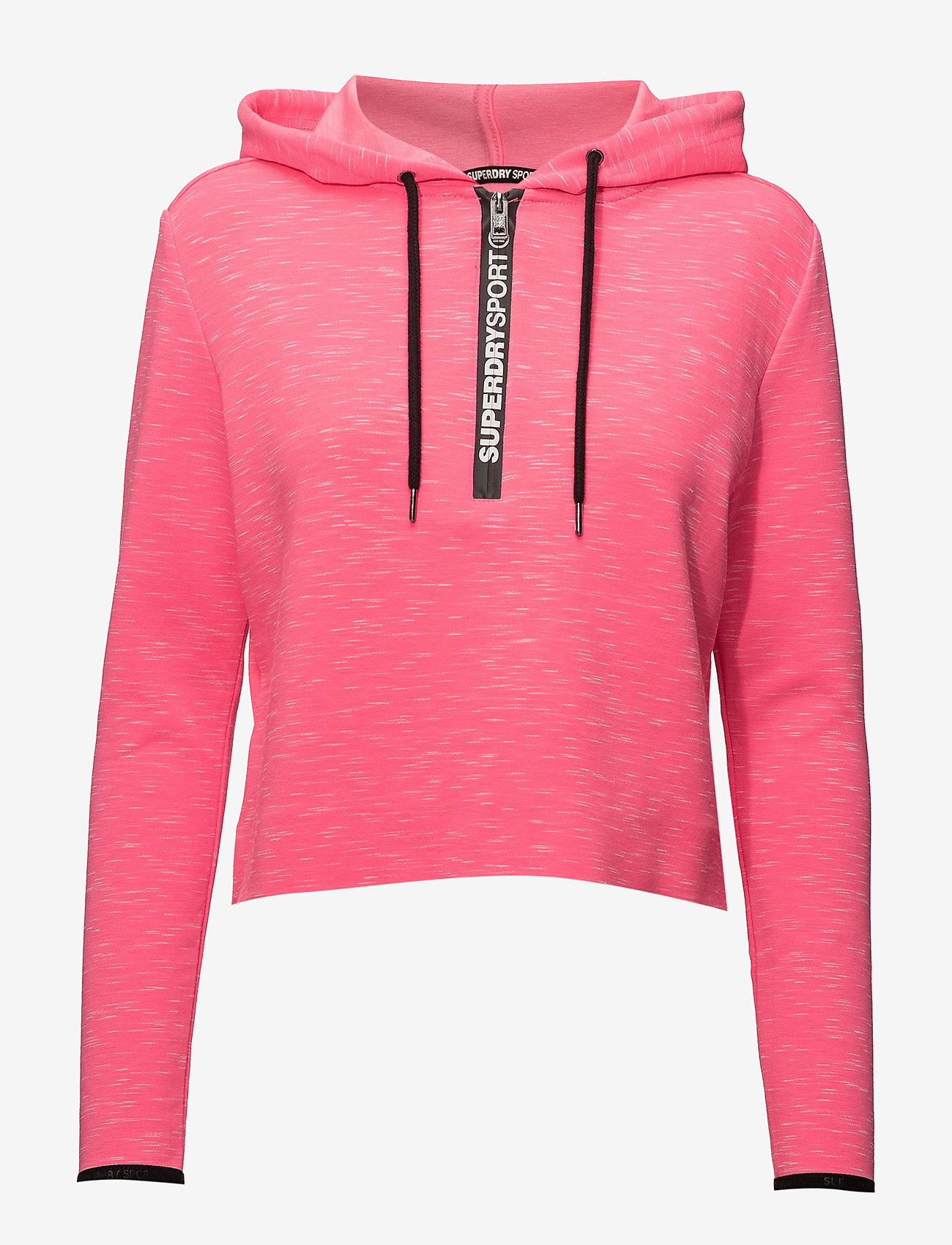 Superdry Sport - SD SPORT GYMTECH LUXE CRP HOOD - pop pink marl - 0