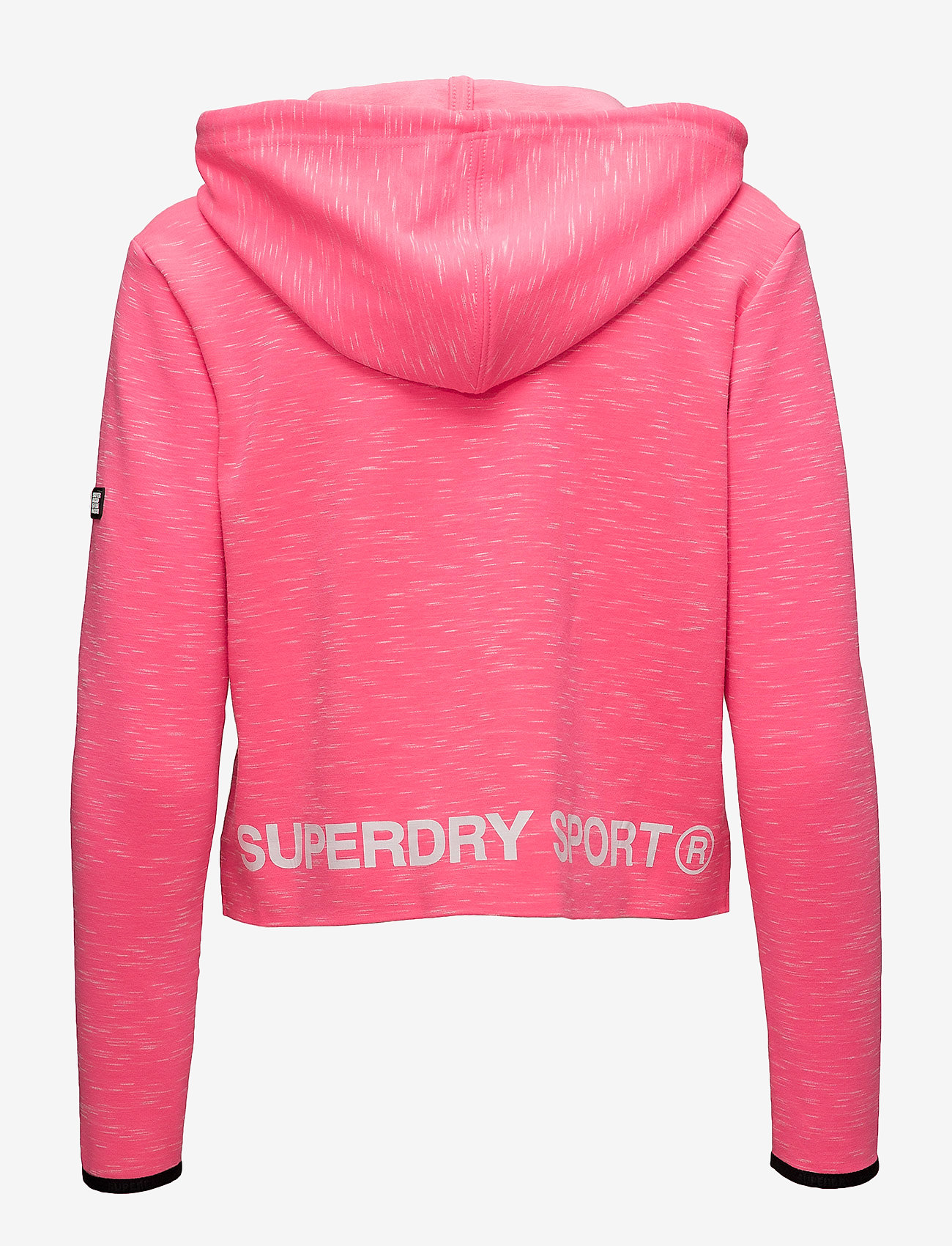 Superdry Sport - SD SPORT GYMTECH LUXE CRP HOOD - pop pink marl - 1