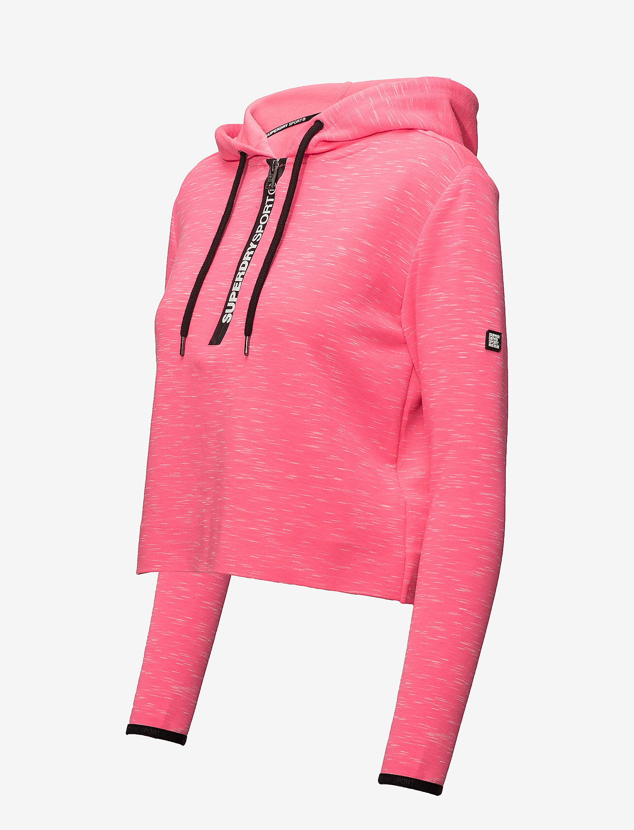 Superdry Sport - SD SPORT GYMTECH LUXE CRP HOOD - pop pink marl - 2
