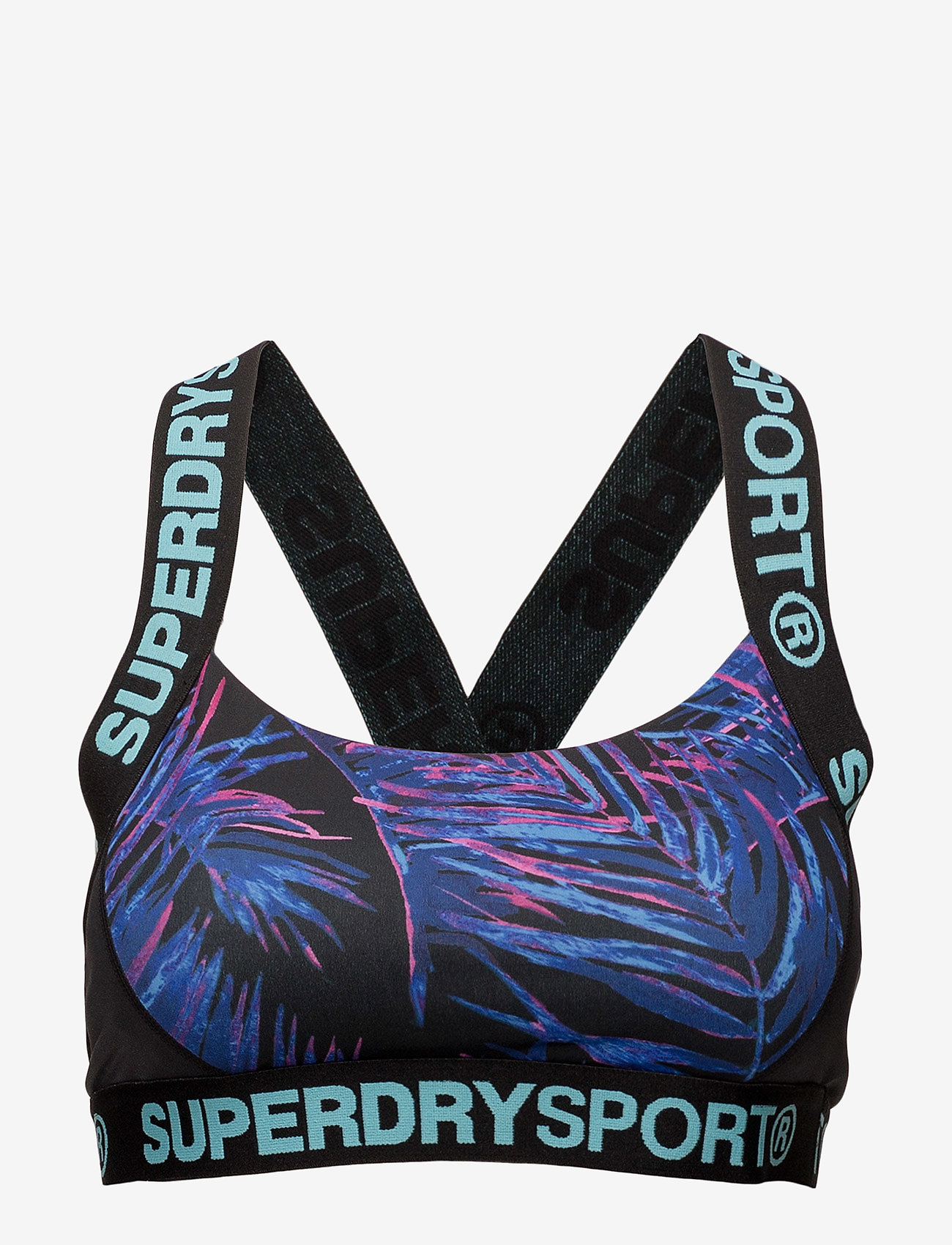 Superdry Sport - SD SPORT COLOURBLOCK PRINTED BRA - tropical vibe print/black - 0