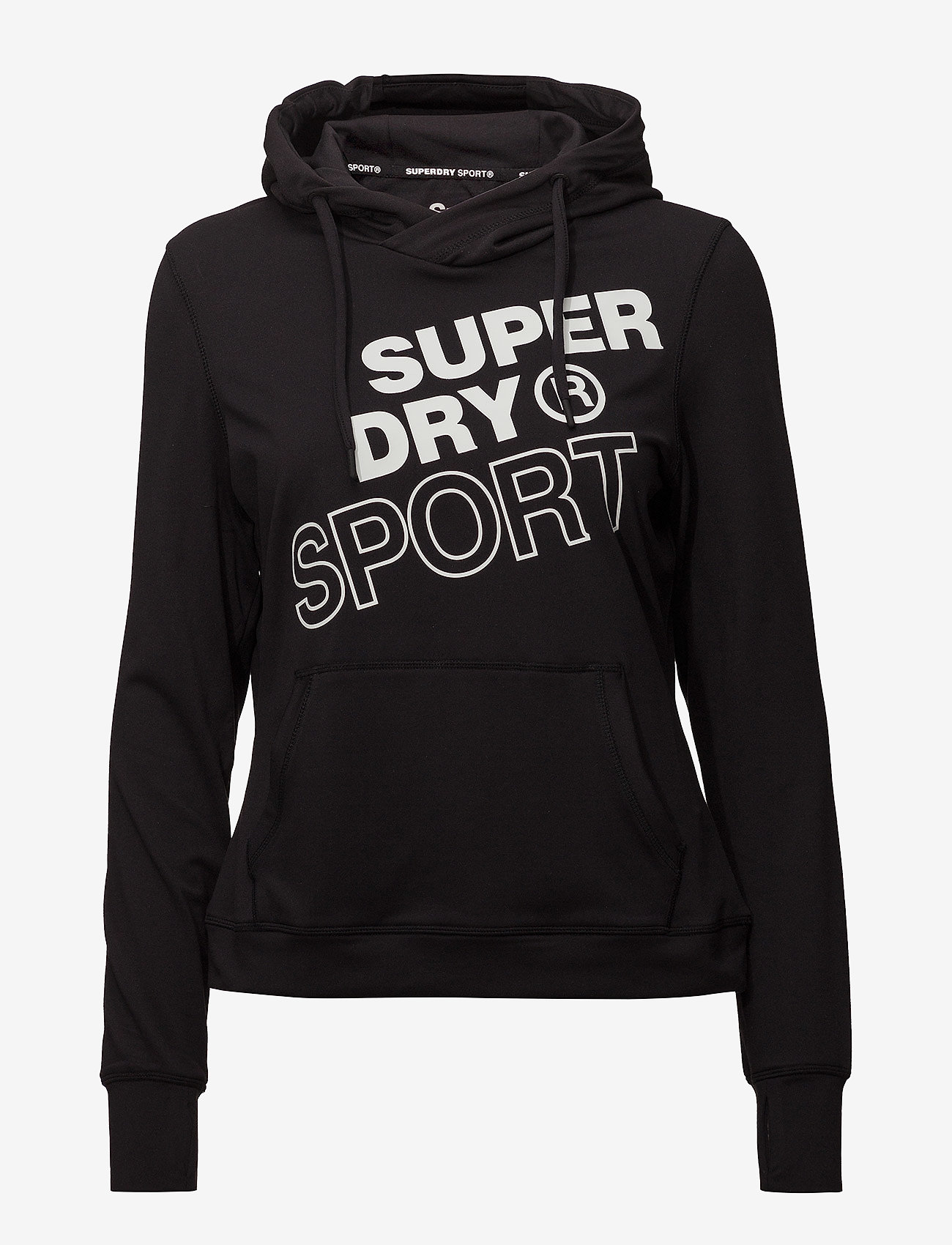 Superdry Sport - CORE GRAPHIC HOOD - black - 0