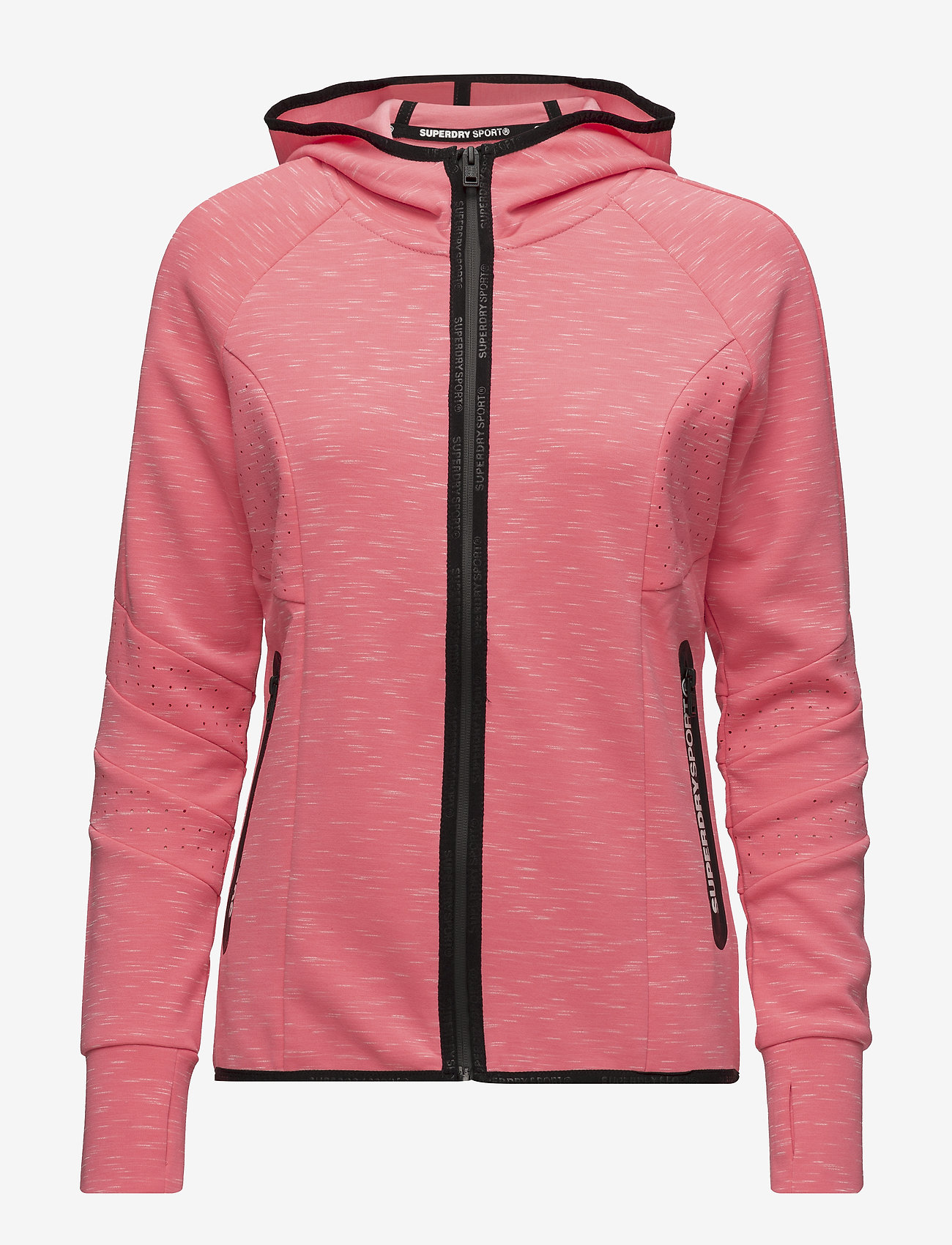 Superdry Sport - CORE GYM TECH PANEL ZIPHOOD - fusion pink - 0