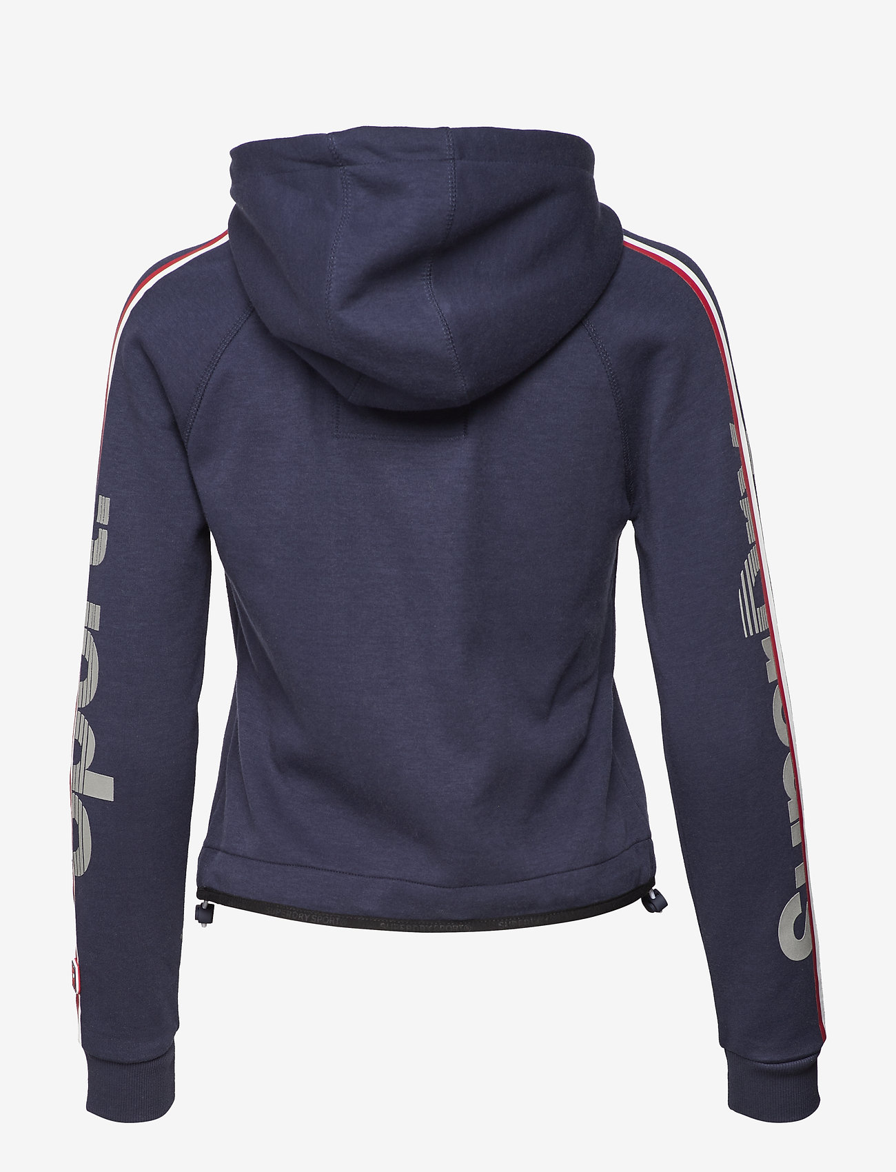 Superdry Sport - GYM TECH USA CROP HOOD - dark navy - 1