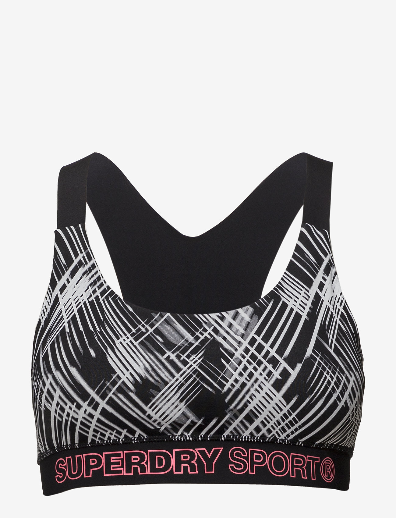 Superdry Sport - ACTIVE BRA - motion lines mono print - 0