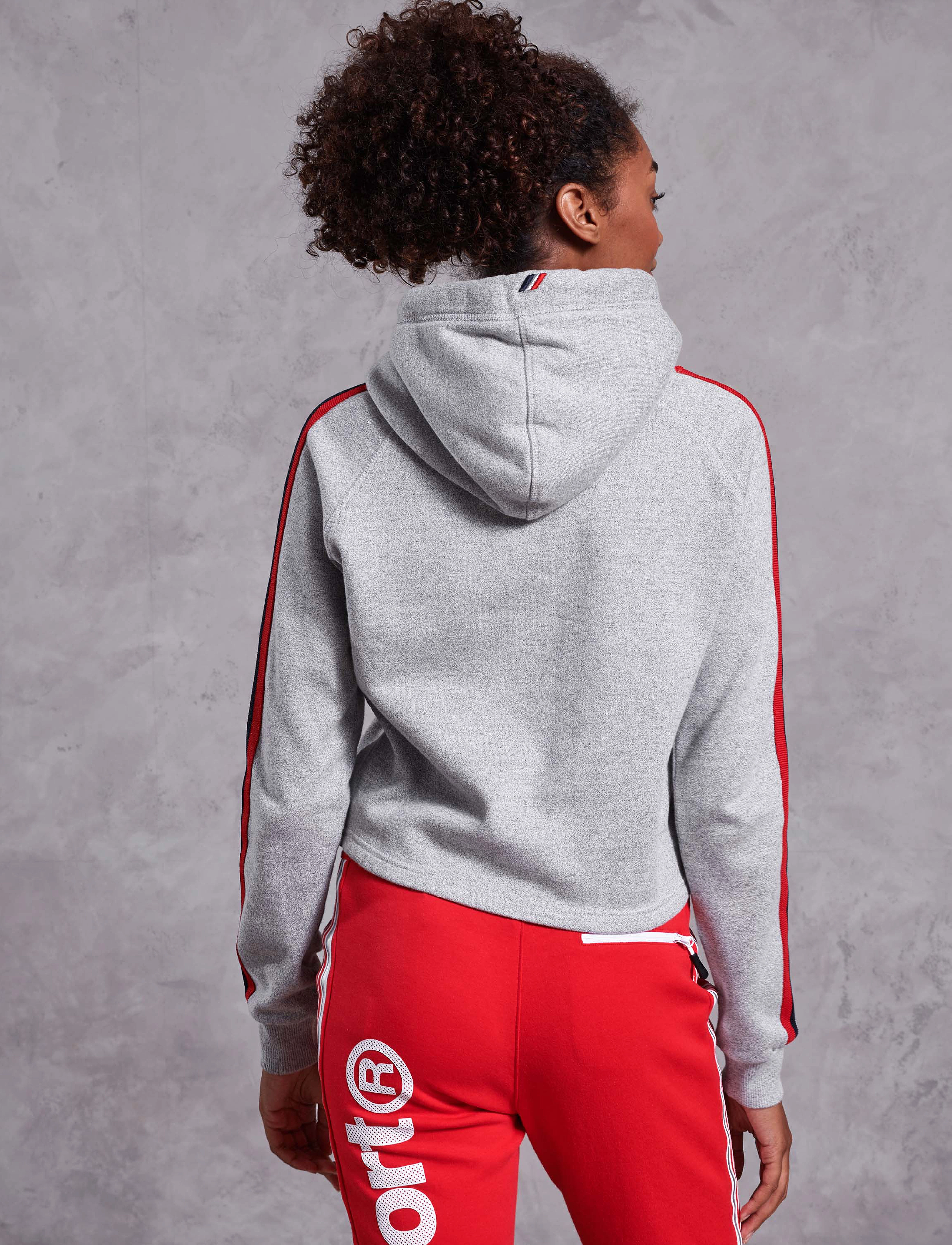 Superdry Sport - DIAGONAL SPEED SPORT HOOD - grey grit - 4