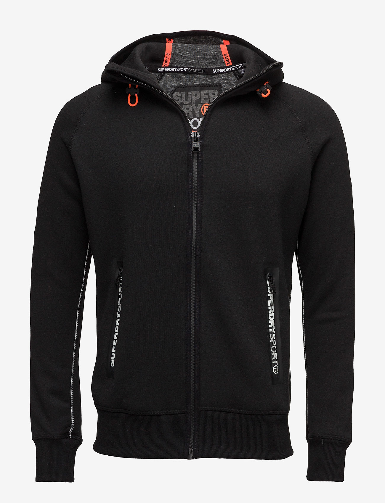 Superdry Sport - GYM TECH ZIPHOOD - black/ash granite - 1