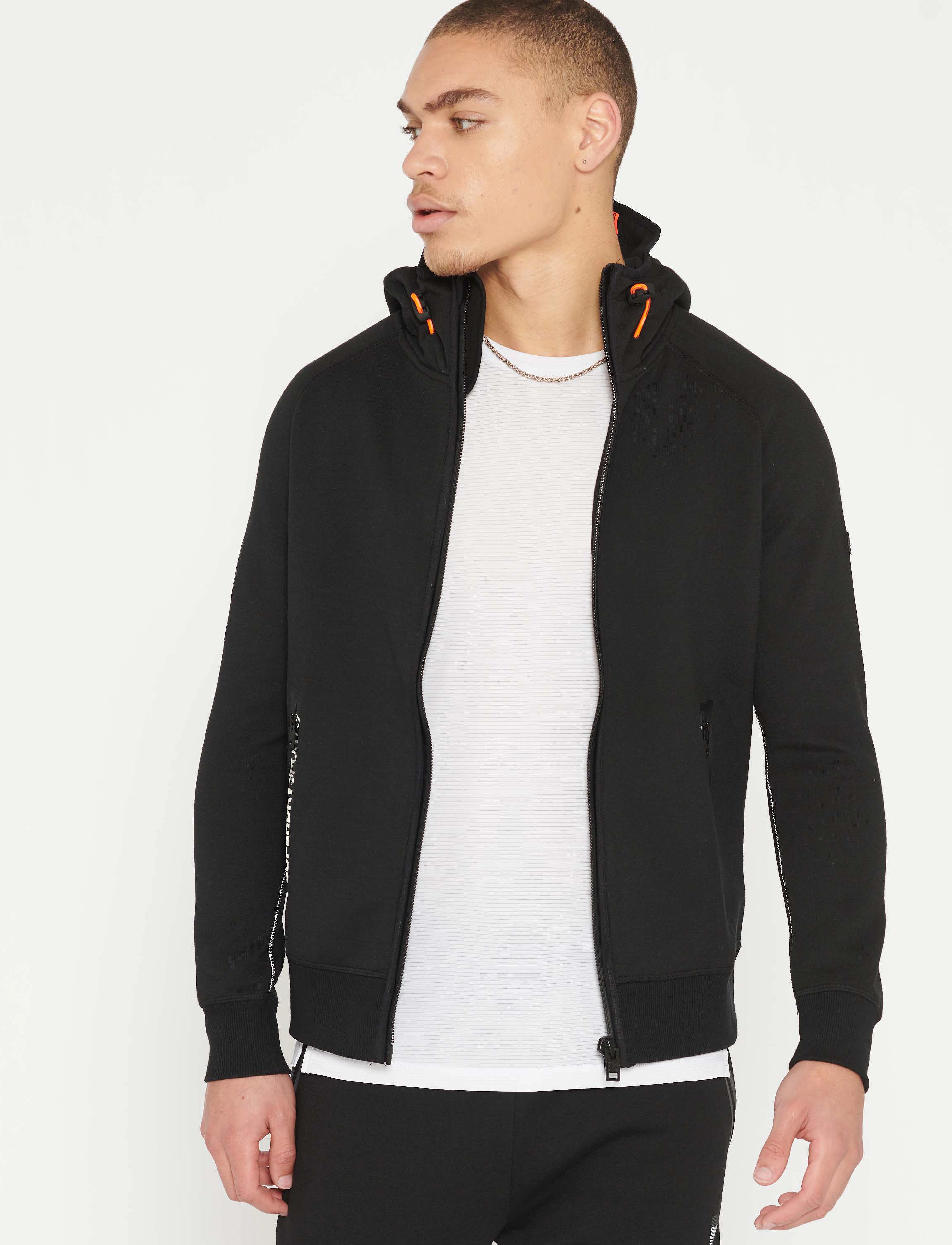 Superdry Sport - GYM TECH ZIPHOOD - black/ash granite - 3