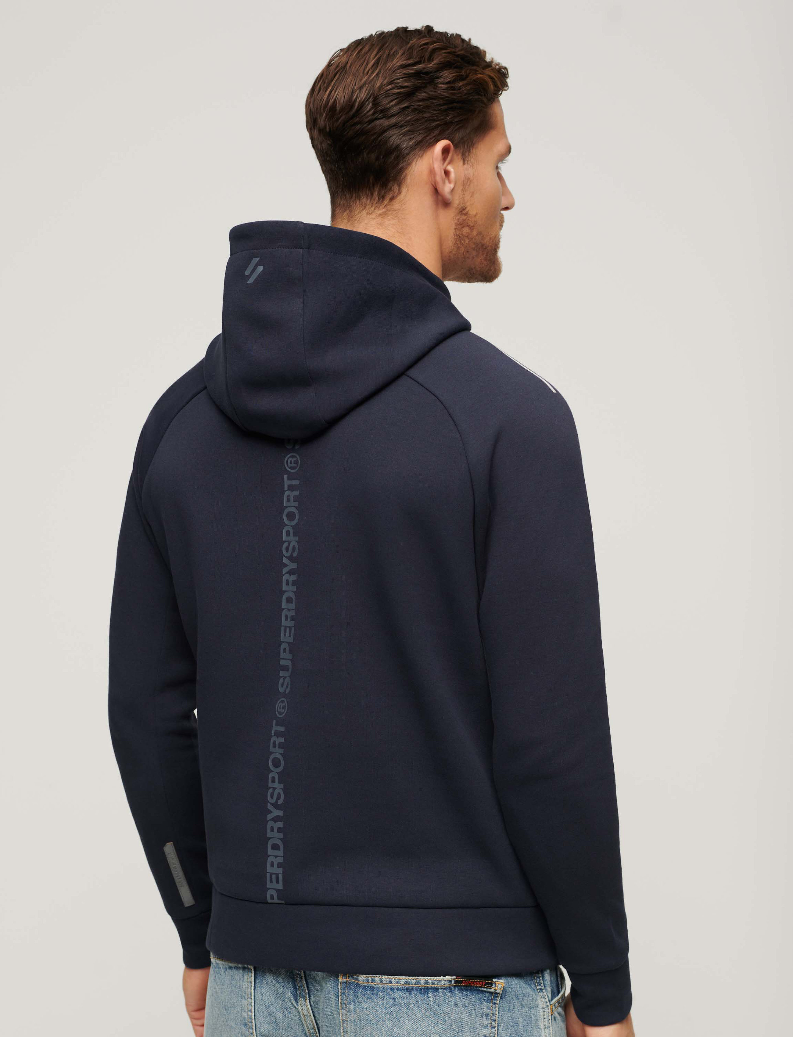 Superdry Sport - SPORT TECH LOGO LOOSE HOOD - eclipse navy - 3