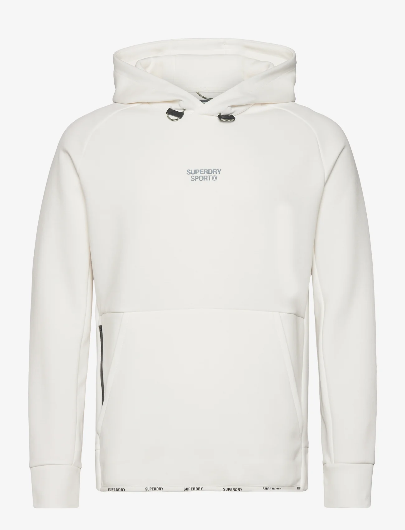 Superdry Sport - SPORT TECH LOGO LOOSE HOOD - hoodies - new chalk white - 0