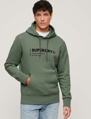 Superdry Sport - UTILITY SPORT LOGO LOOSE HOOD - džemperi ar kapuci - laurel khaki - 4