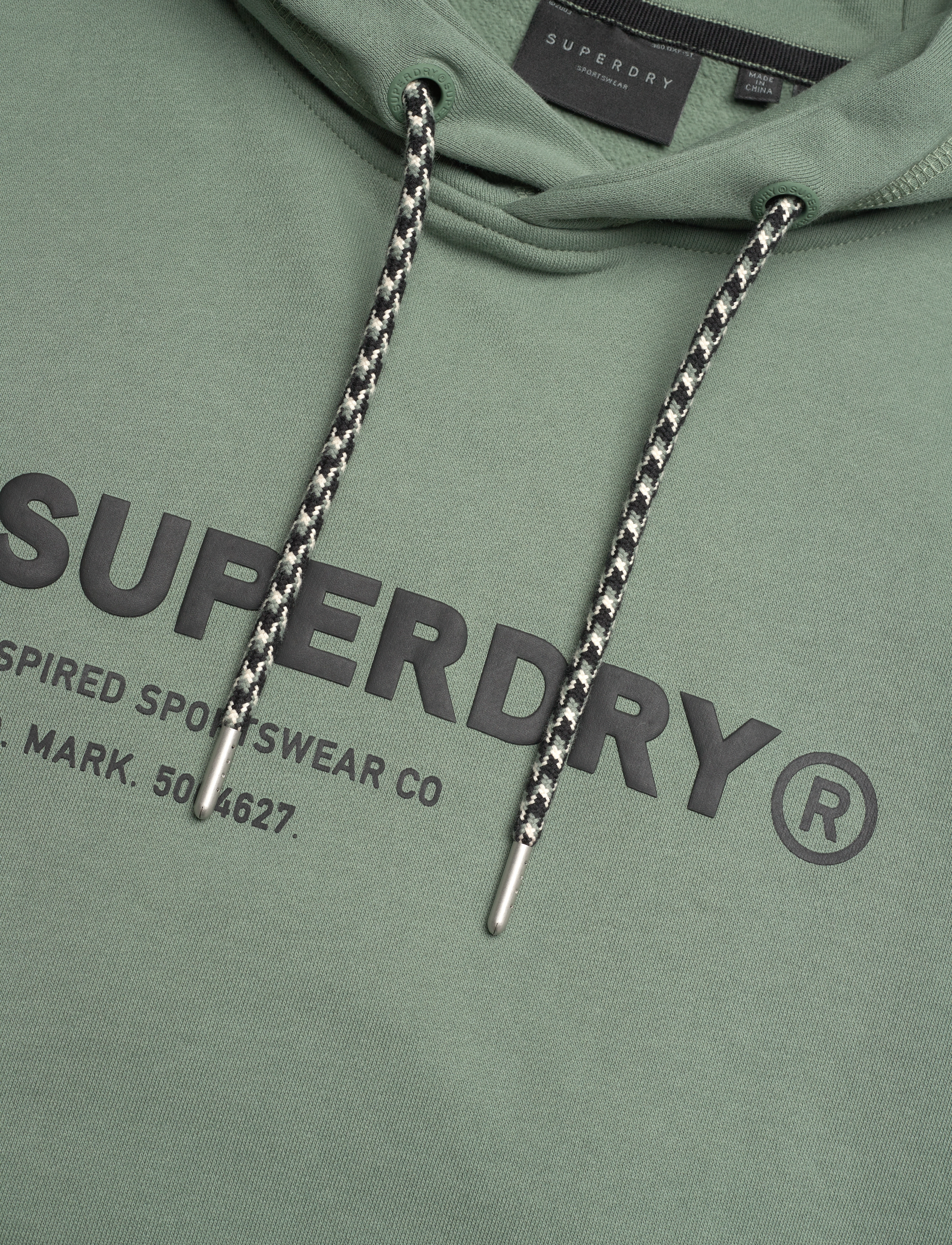 Superdry Sport - UTILITY SPORT LOGO LOOSE HOOD - laurel khaki - 5