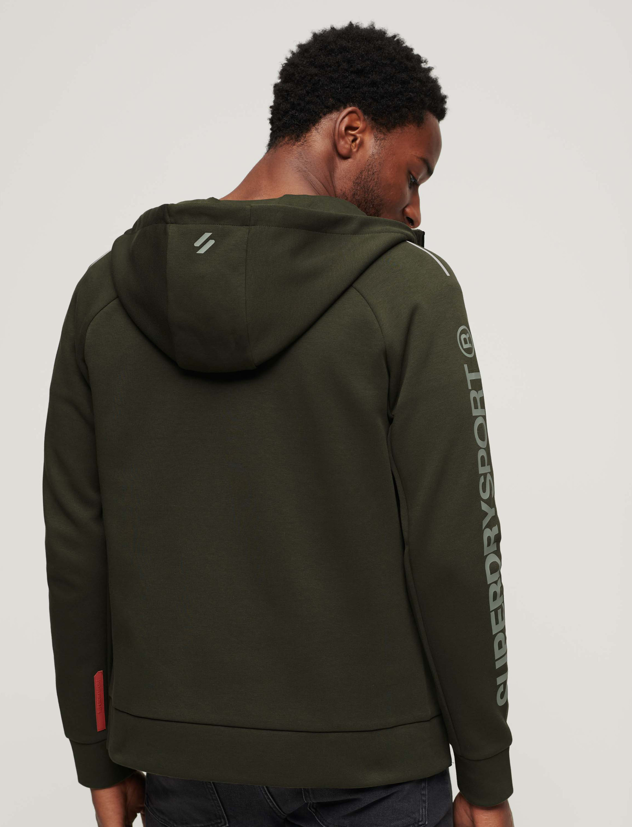 Superdry Sport - SPORT TECH LOGO LOOSE ZIP HOOD - army khaki - 4