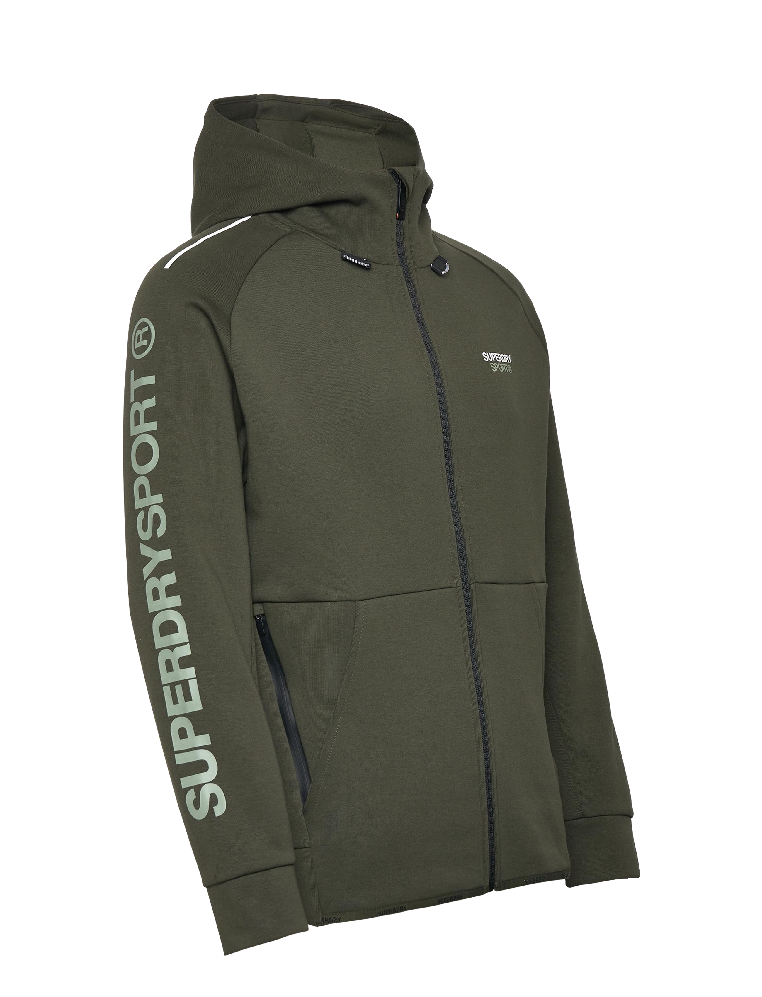 Superdry Sport - SPORT TECH LOGO LOOSE ZIP HOOD - army khaki - 3