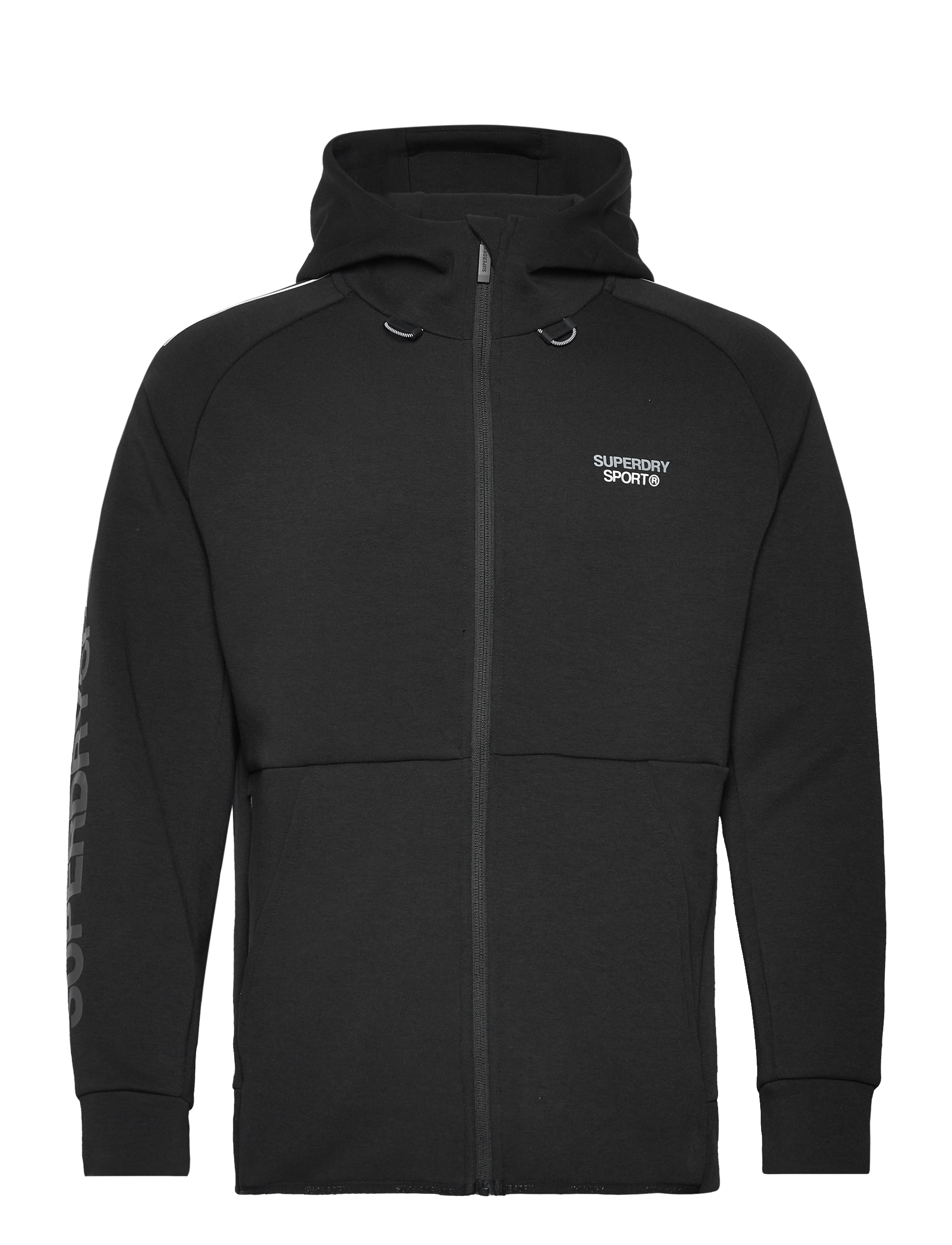 Superdry Sport - SPORT TECH LOGO LOOSE ZIP HOOD - black - 1