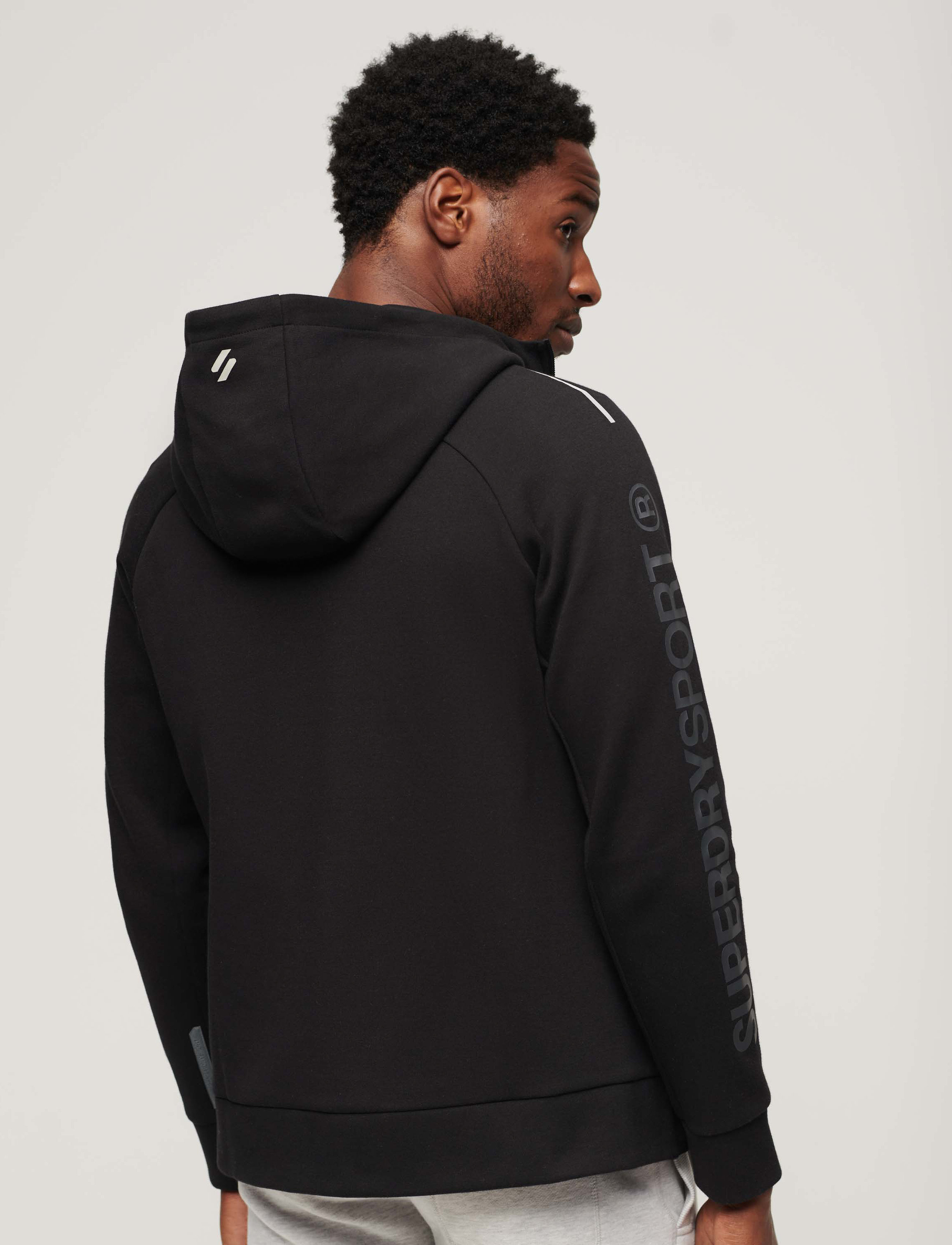 Superdry Sport - SPORT TECH LOGO LOOSE ZIP HOOD - black - 4
