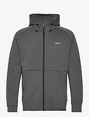 Superdry Sport - SPORT TECH LOGO LOOSE ZIP HOOD - džemperi ar kapuci - dark slate grey - 0