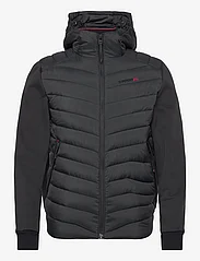 Superdry Sport - HOODED STORM HYBRID PADDED JKT - winter jackets - black - 0