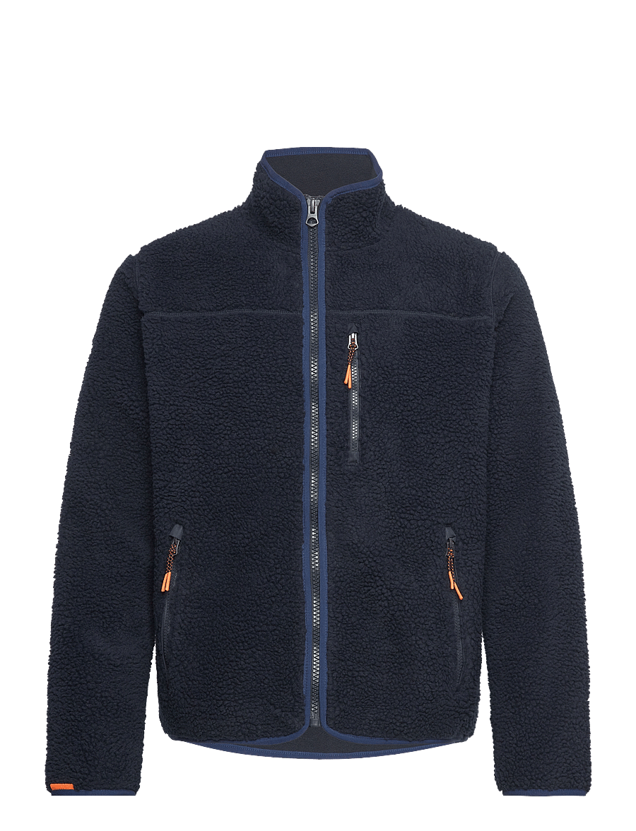 Superdry Sport - OUTDOOR FULL ZIP FLEECE - teddy-truien - eclipse navy - 1