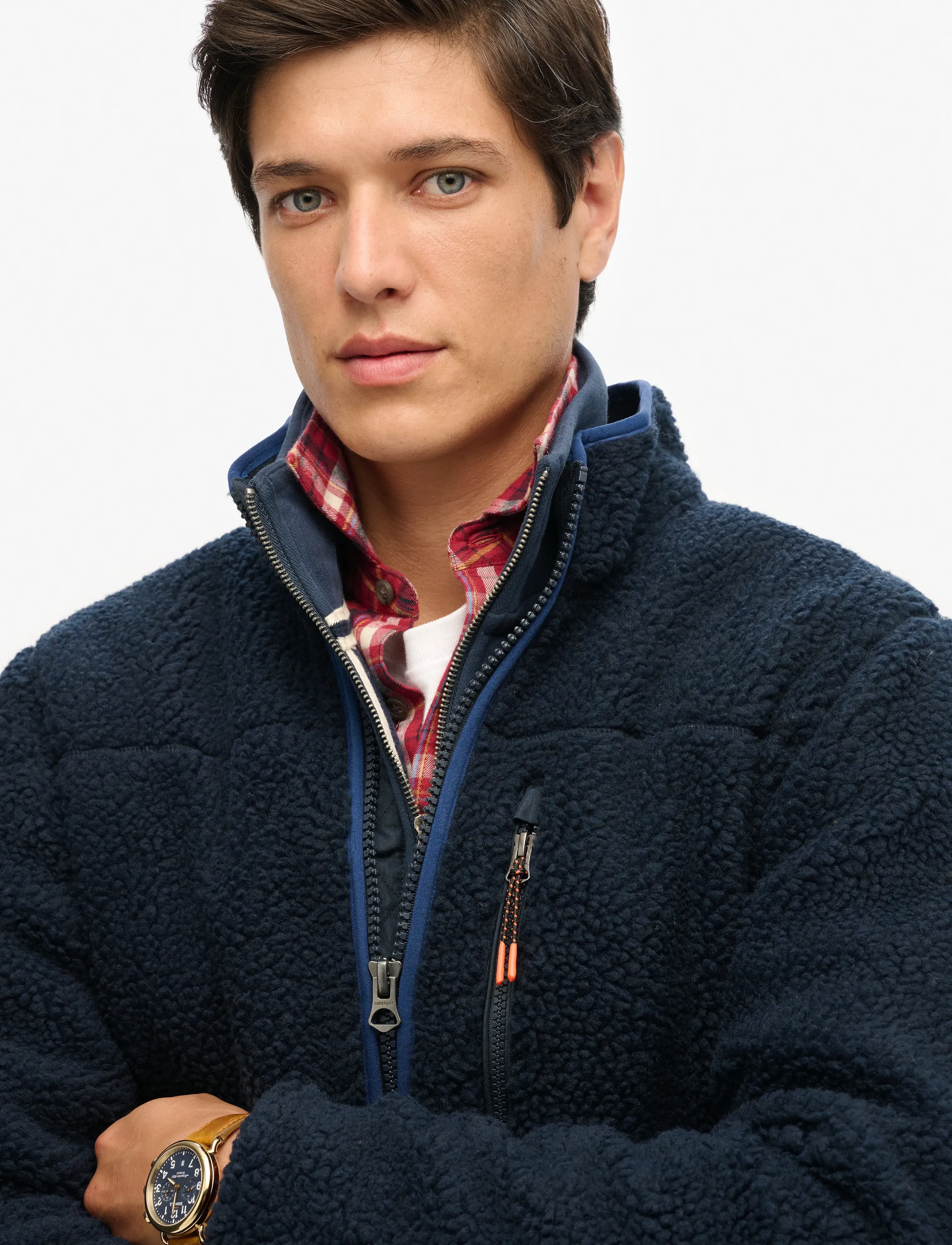 Superdry Sport - OUTDOOR FULL ZIP FLEECE - teddy-truien - eclipse navy - 4