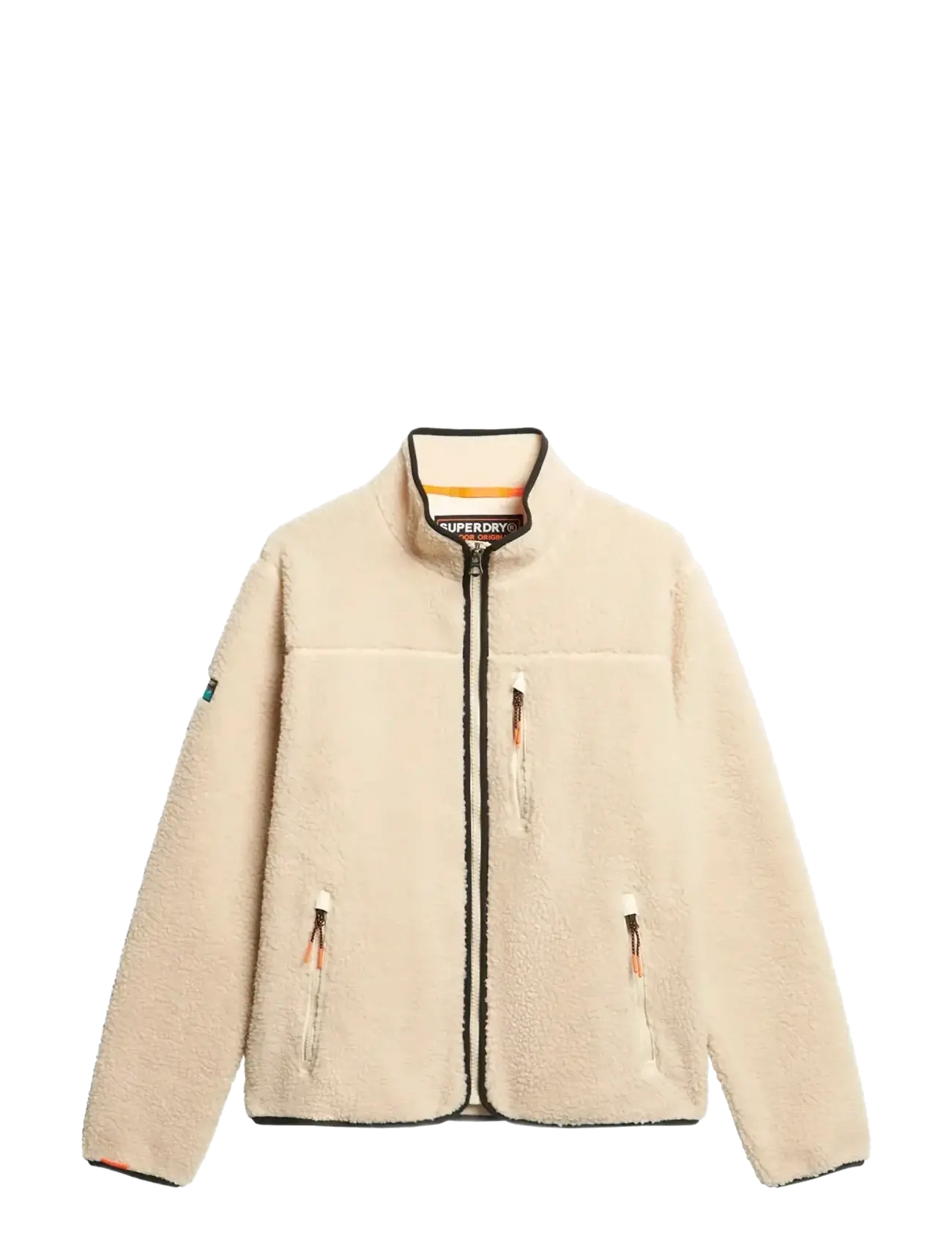 Superdry Sport OUTDOOR FULL ZIP FLEECE - Mid layer jackets - OATMEAL BEIGE / cream