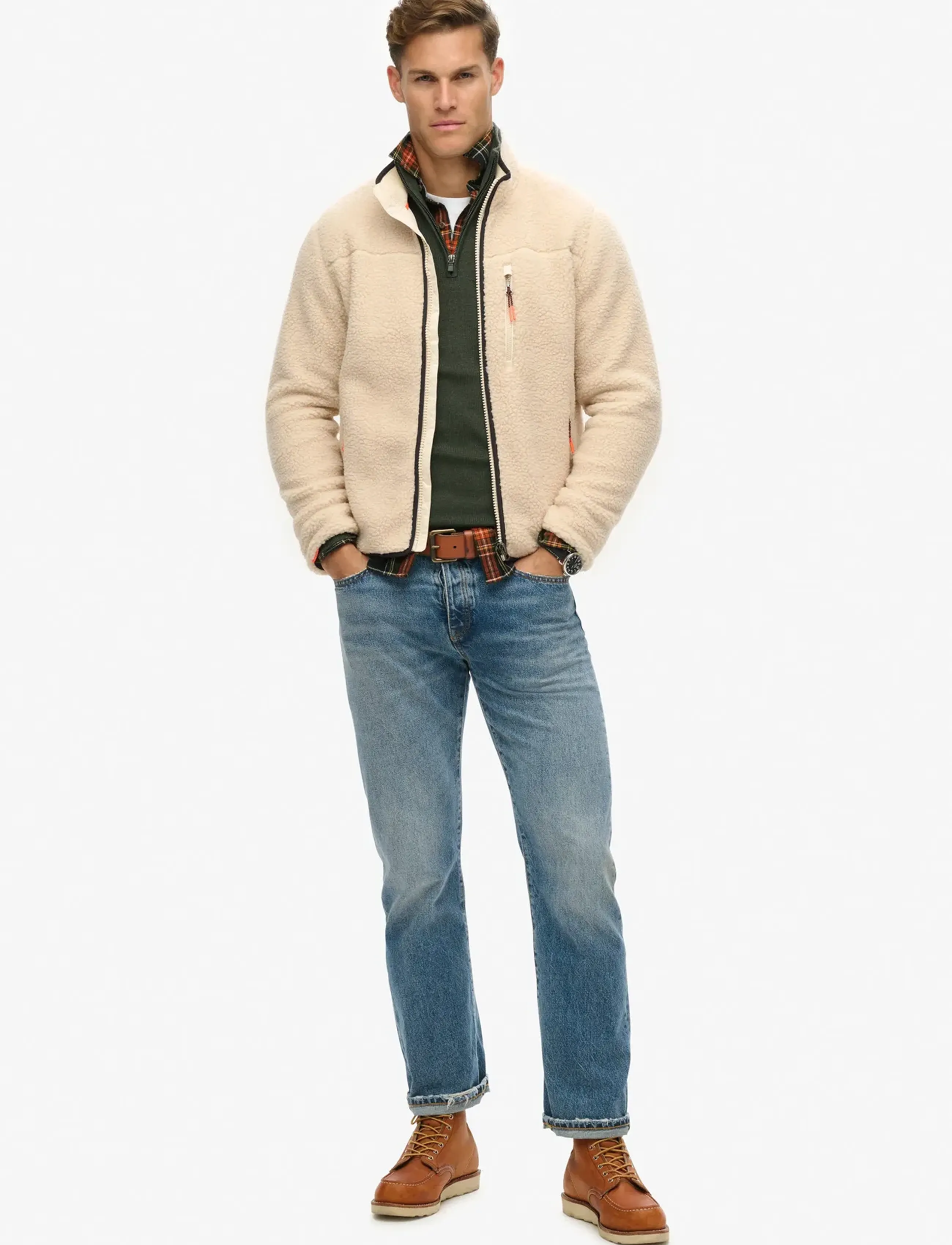 Superdry Sport - OUTDOOR FULL ZIP FLEECE - fleecetrøjer - oatmeal beige - 2