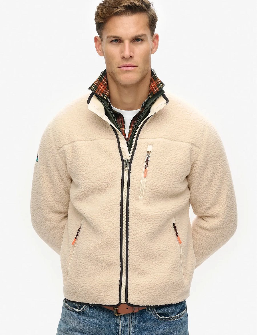 Superdry Sport - OUTDOOR FULL ZIP FLEECE - fleecetrøjer - oatmeal beige - 4