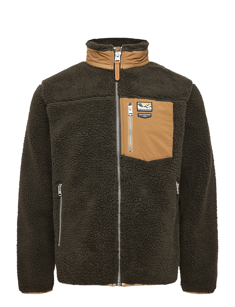Superdry Sport - MOUNTAIN FULL ZIP FLEECE - fleece & mellanlager - surplus goods olive/deep brown - 1