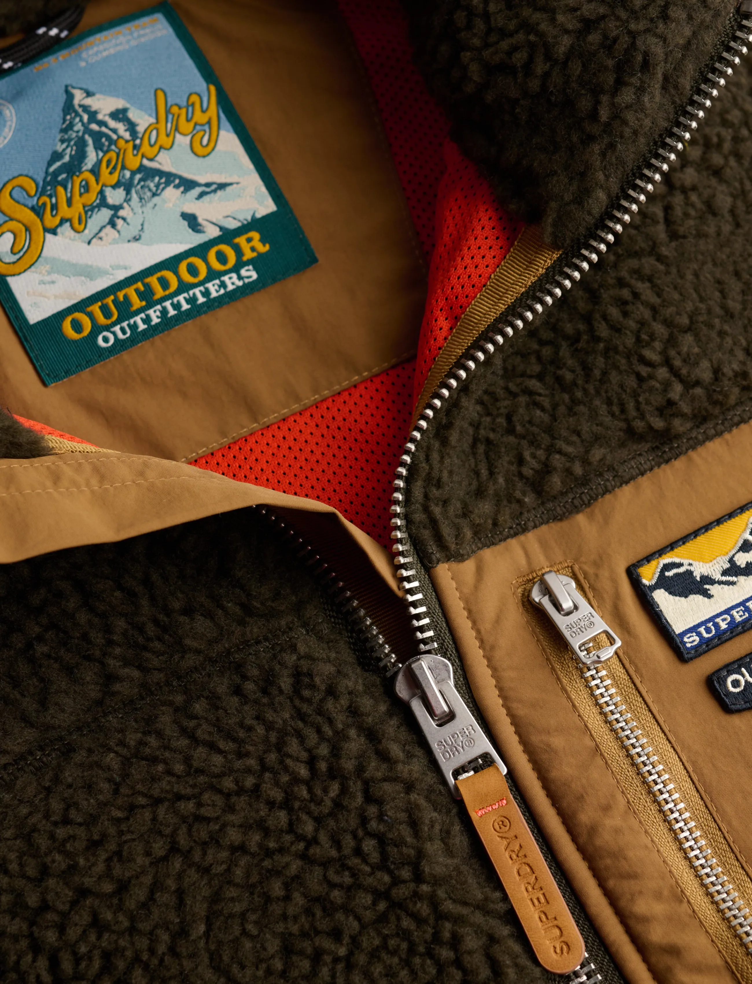 Superdry Sport - MOUNTAIN FULL ZIP FLEECE - surplus goods olive/deep brown - 5