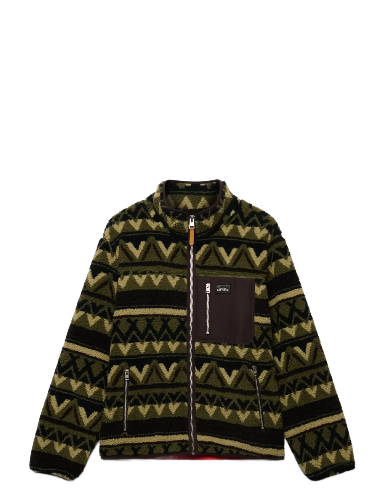 Superdry Sport - ABSTRACT FLEECE ZIP THROUGH - fleece-pullover - snow peak green - 1