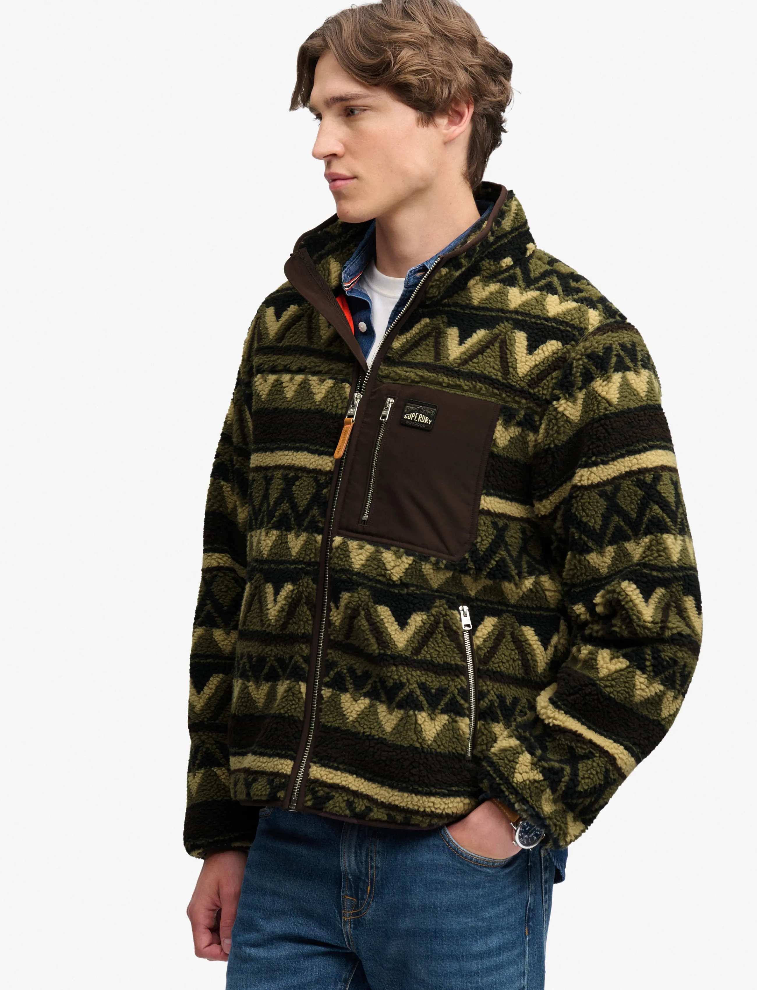 Superdry Sport Abstract Fleece Zip Through tröjor herr – bild 10