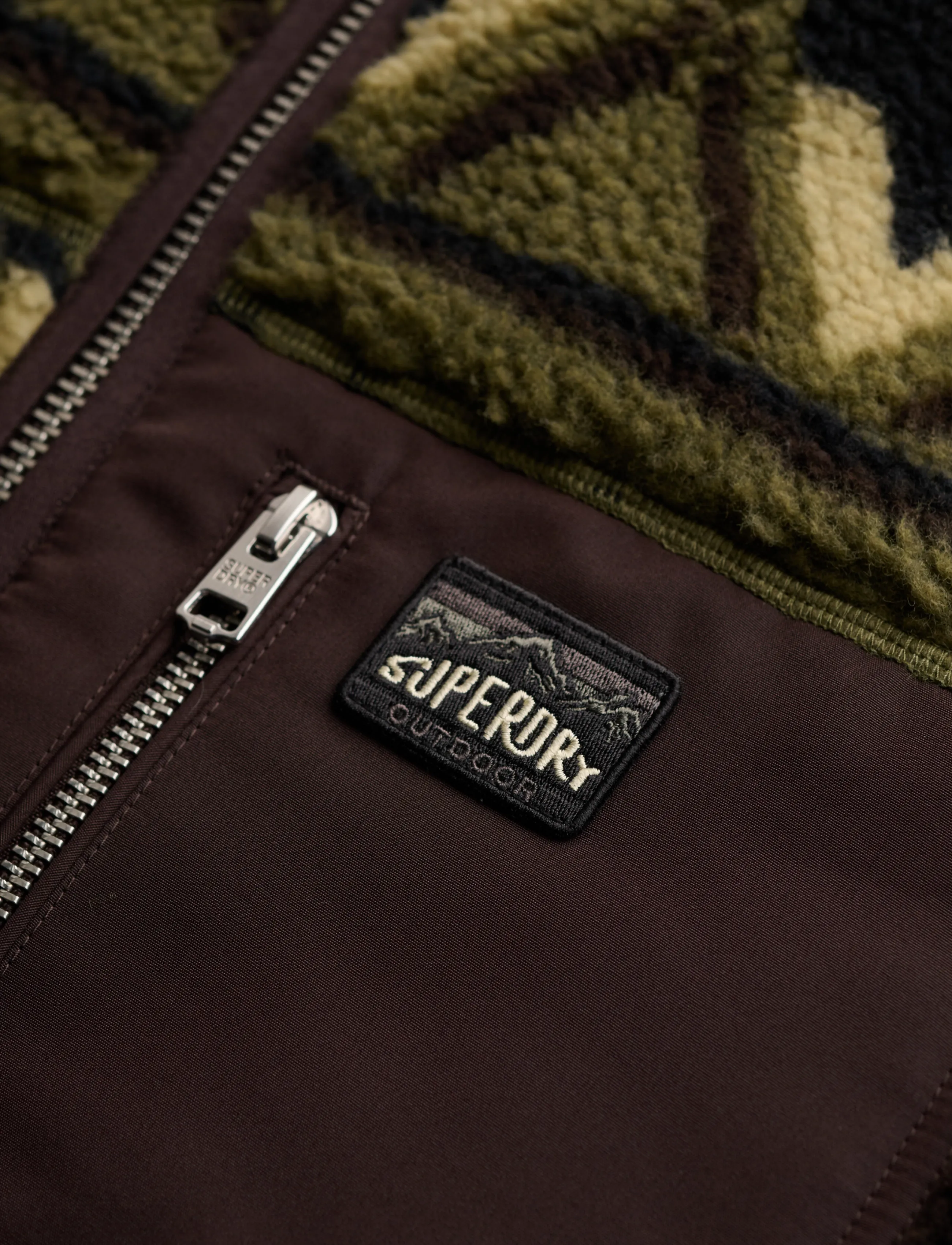 Superdry Sport - ABSTRACT FLEECE ZIP THROUGH - fleece-pullover - snow peak green - 5