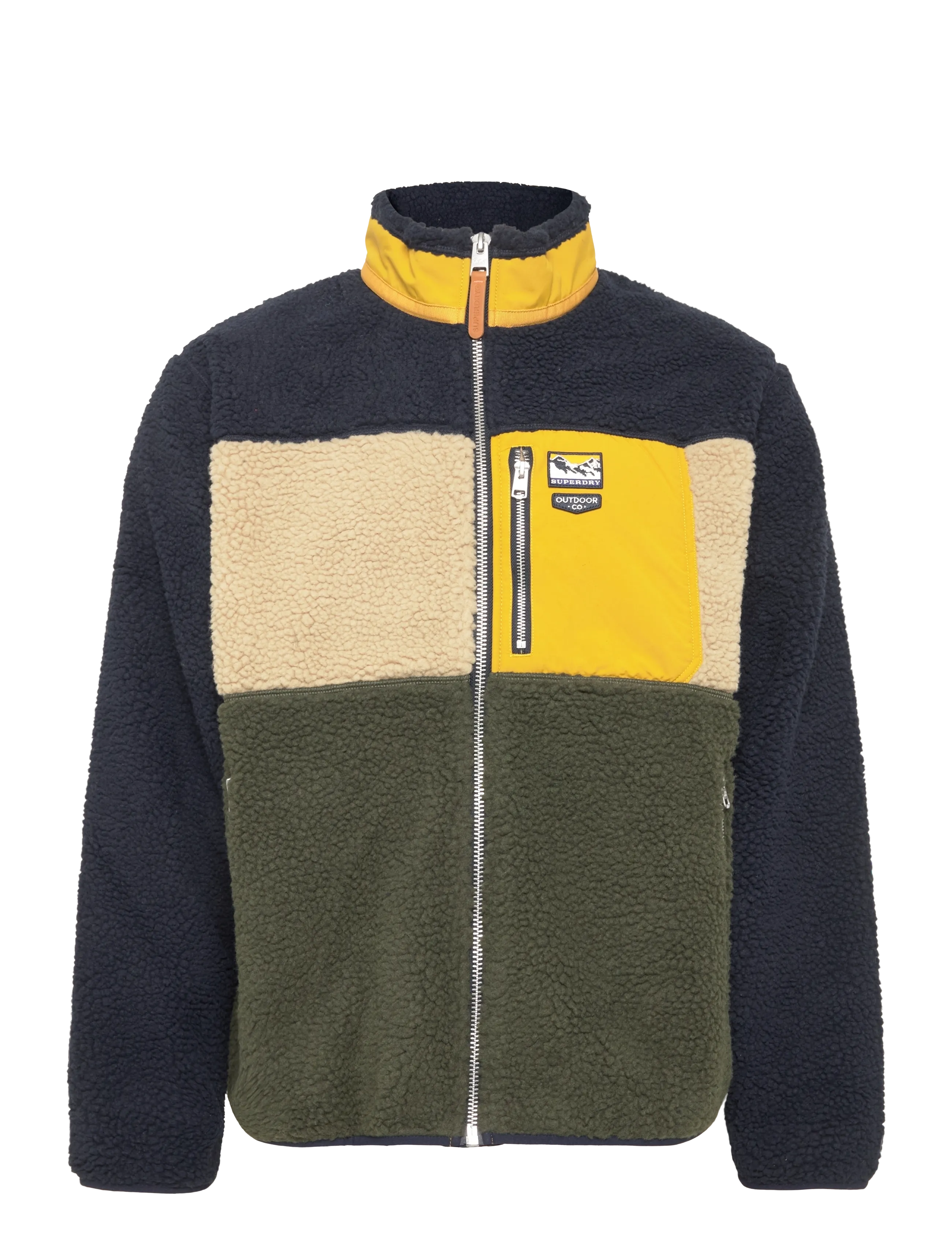 Superdry Sport COLOUR BLOCK RETRO ZIP FLEECE - Uued tooted - ECLIPSE NAVY MIX / navy