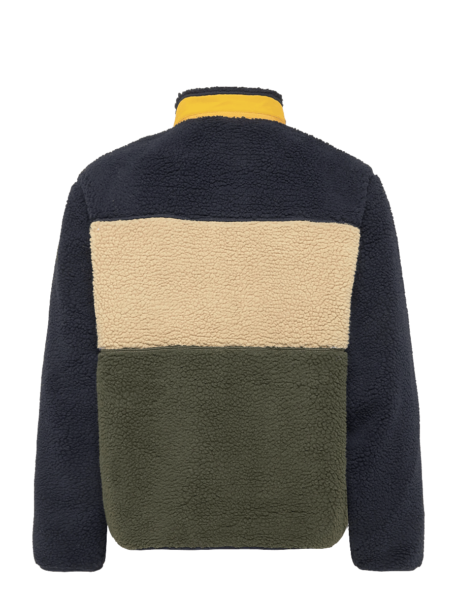 Superdry Sport - COLOUR BLOCK RETRO ZIP FLEECE - polaires et couches intermédiaires - eclipse navy mix - 2