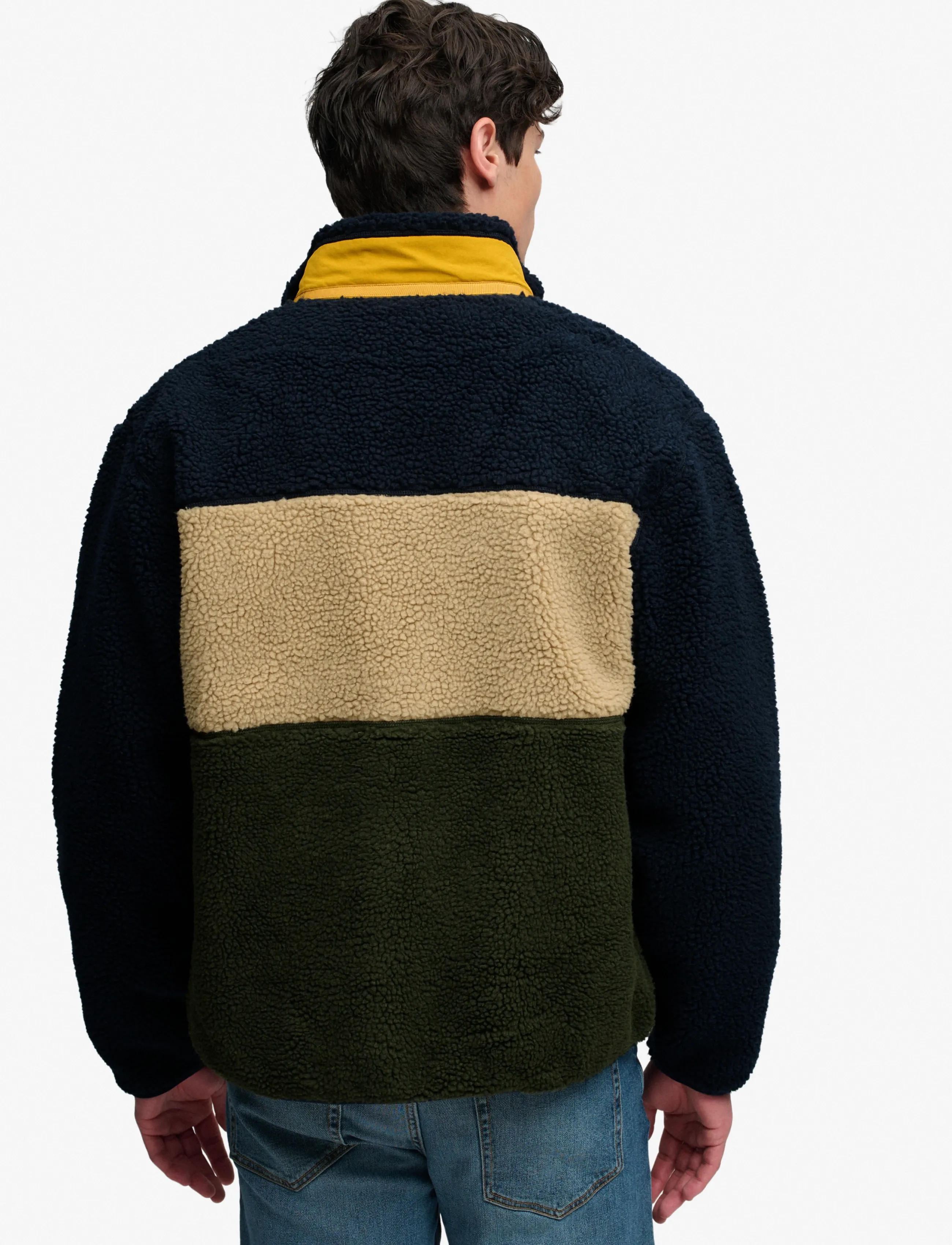 Superdry Sport - COLOUR BLOCK RETRO ZIP FLEECE - fleece & midlayer - eclipse navy mix - 2