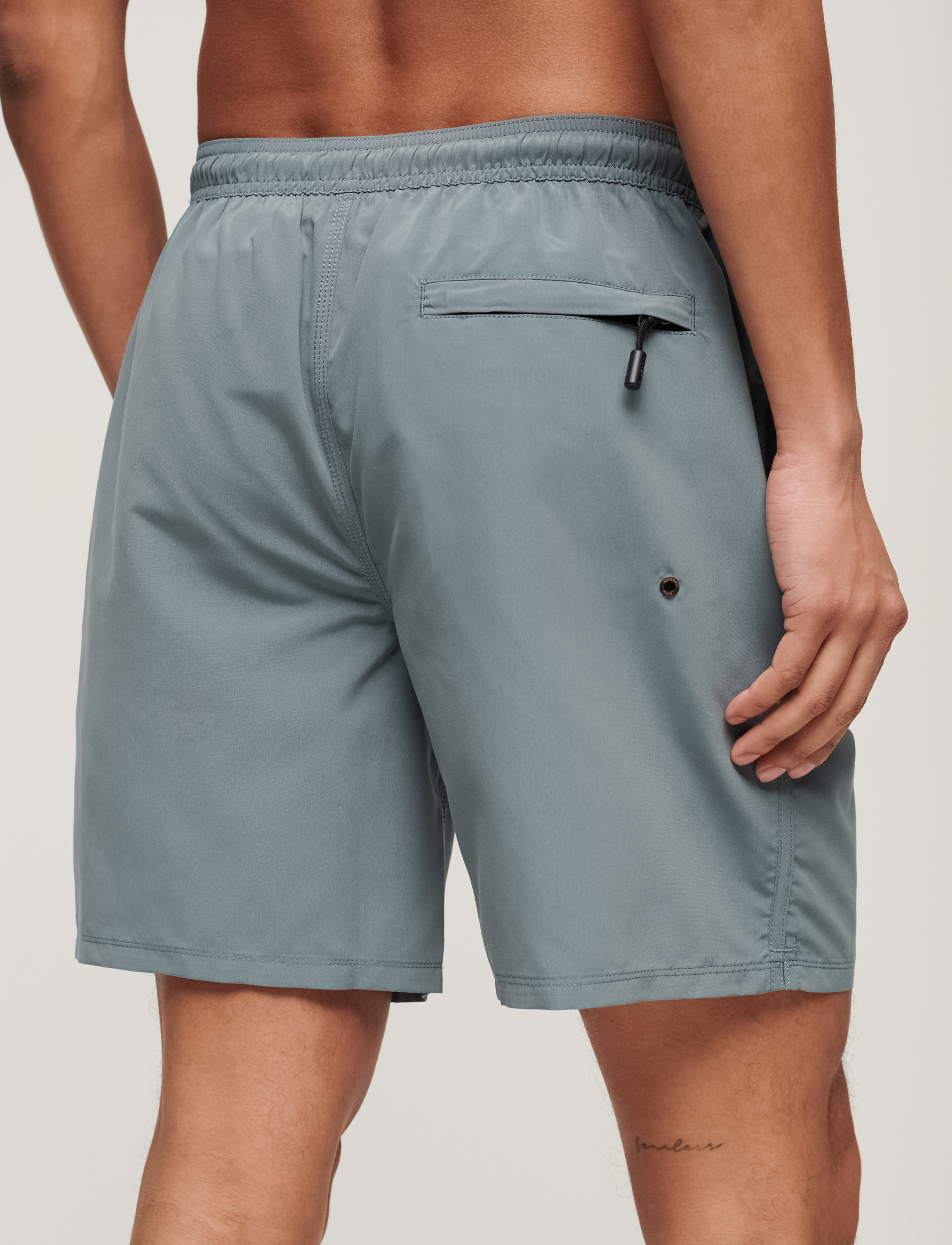 Superdry Sport - PREMIUM EMB 17" SWIM SHORT - stormy weather grey - 3