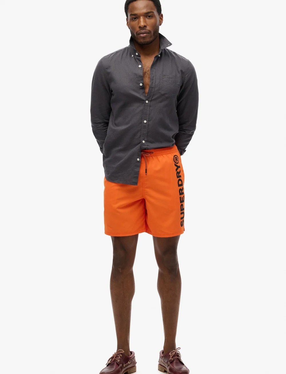 Superdry Sport - SPORT GRAPHIC 17 SWIM SHORT - badehosen - denver orange - 0